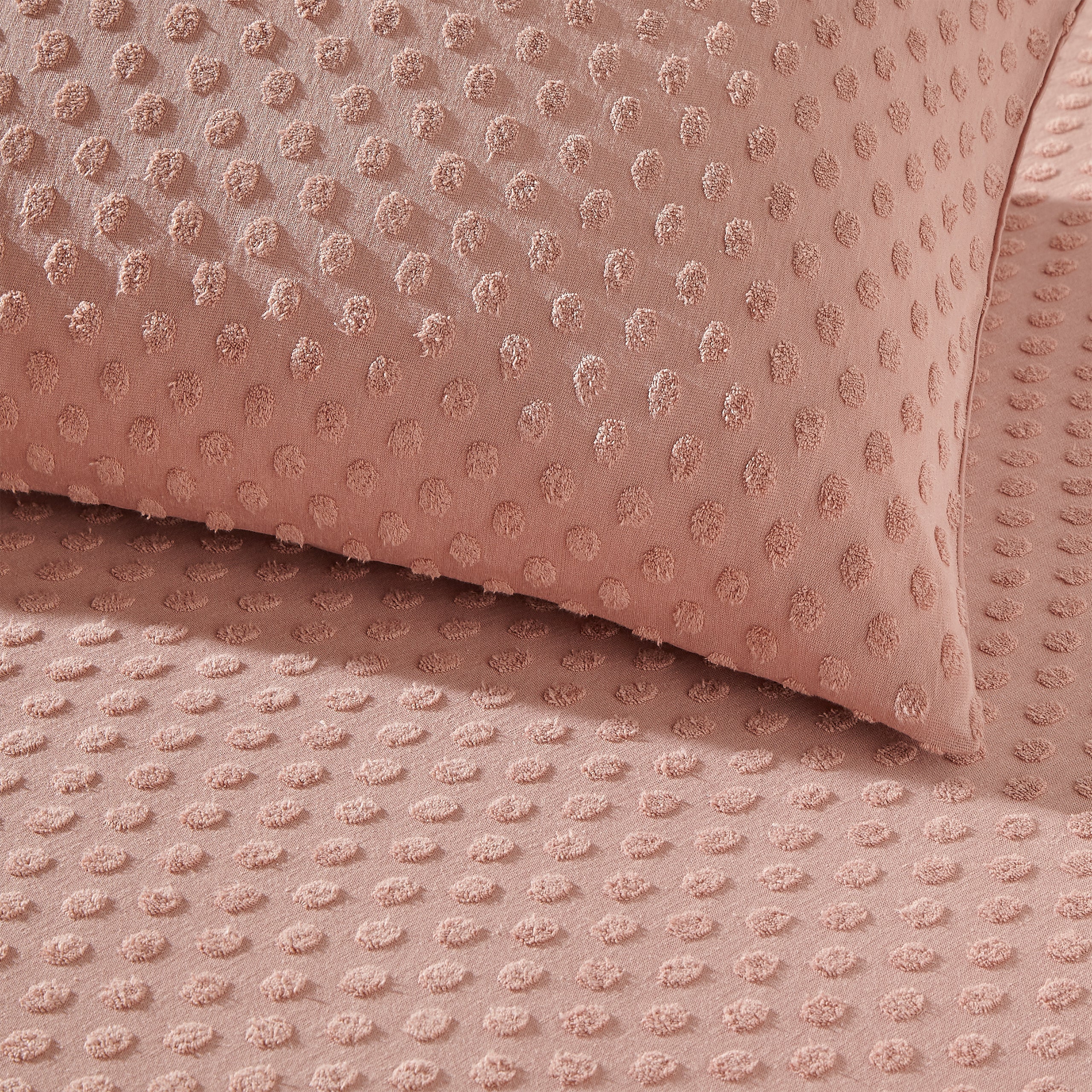 Polka Tuft 100% Cotton Duvet Cover Set