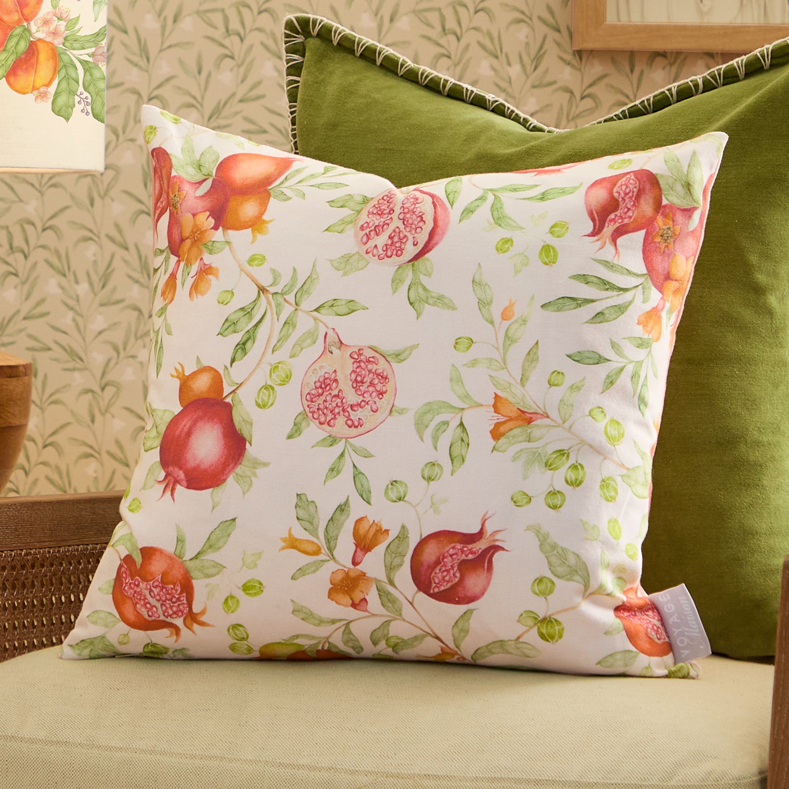 Pomegranate Grove Printed Cushion