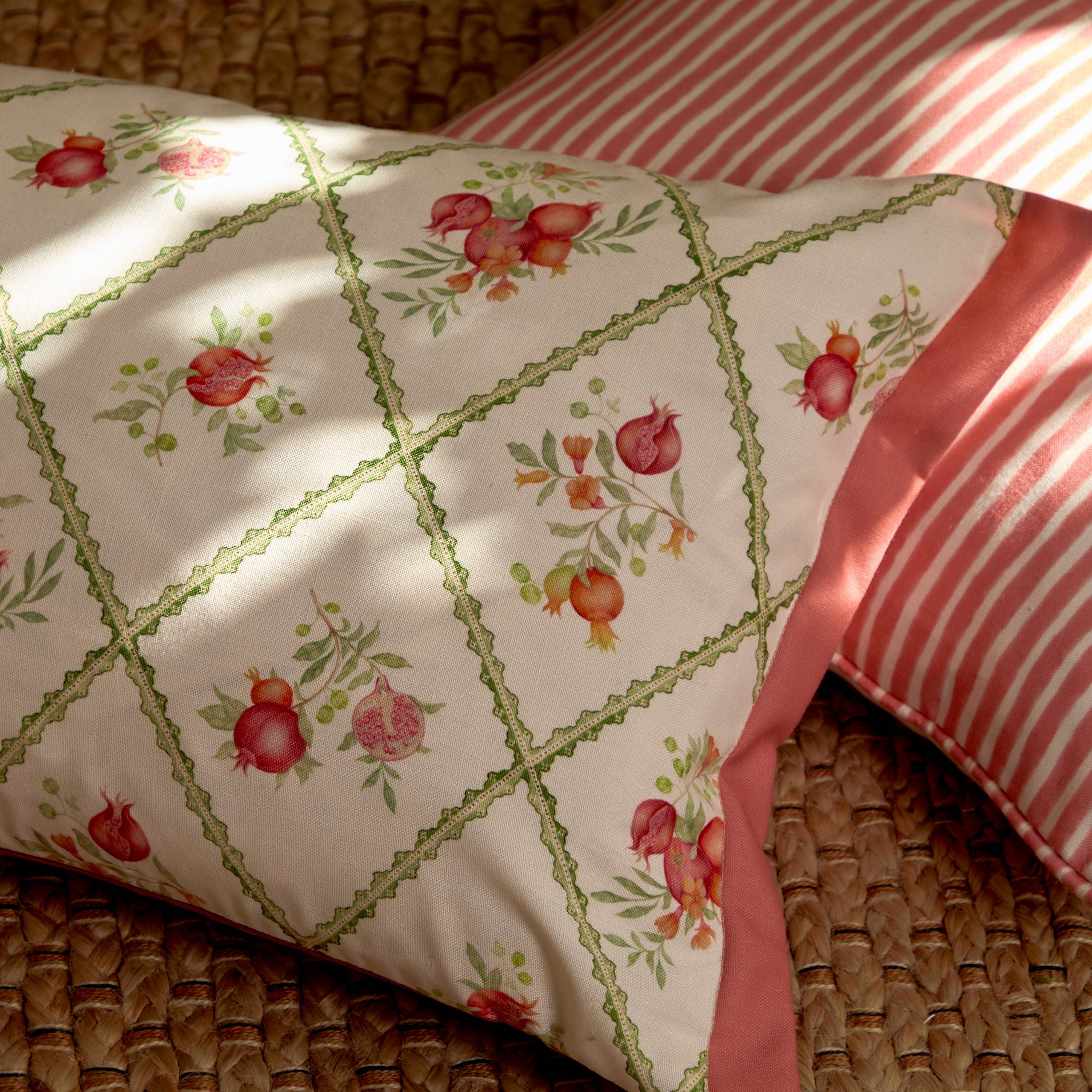 Pomegranate Trellis Printed Outdoor Cushion