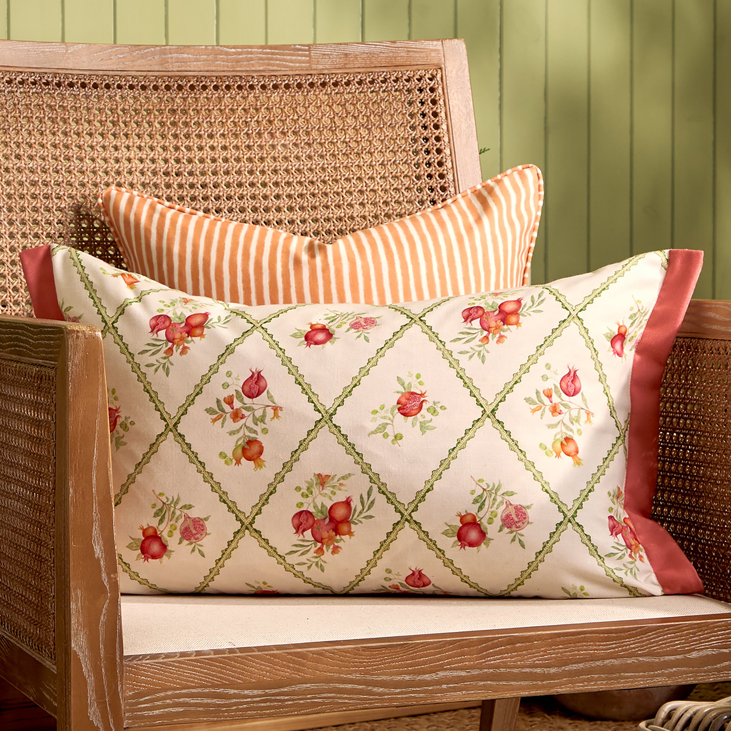 Pomegranate Trellis Printed Outdoor Cushion
