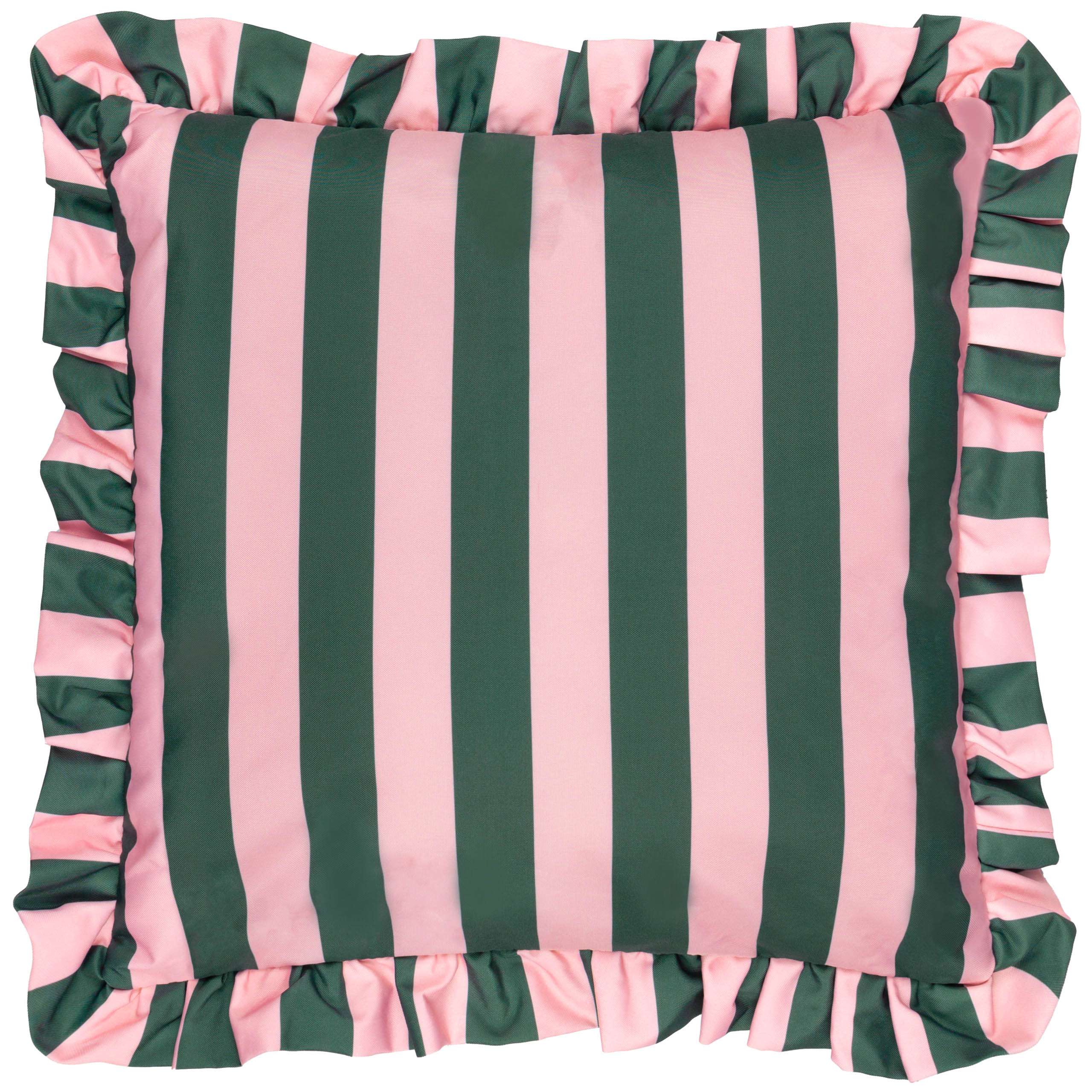Palm Royale Stripe Ruffle Printed Outdoor Cushion