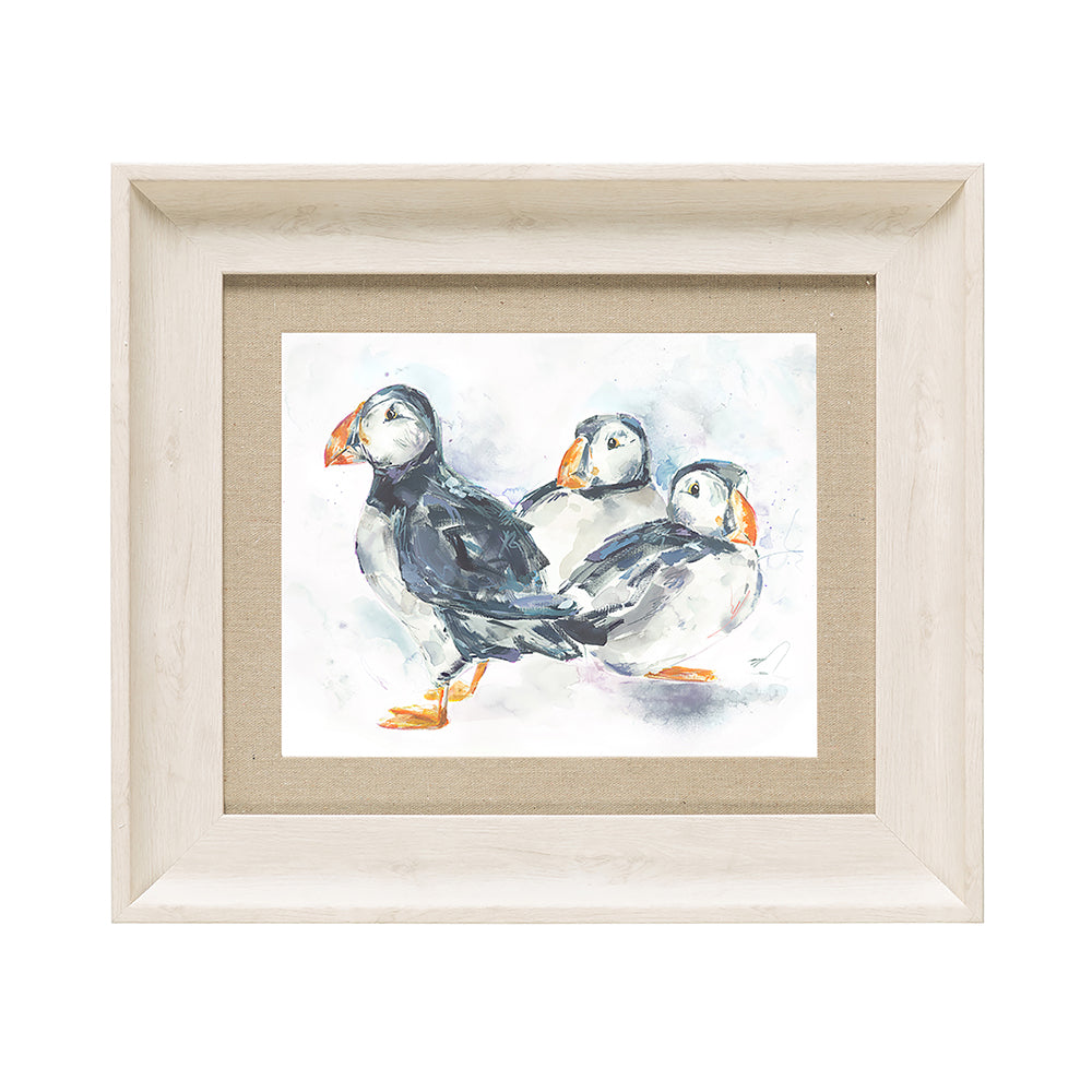 Puffins Framed Print