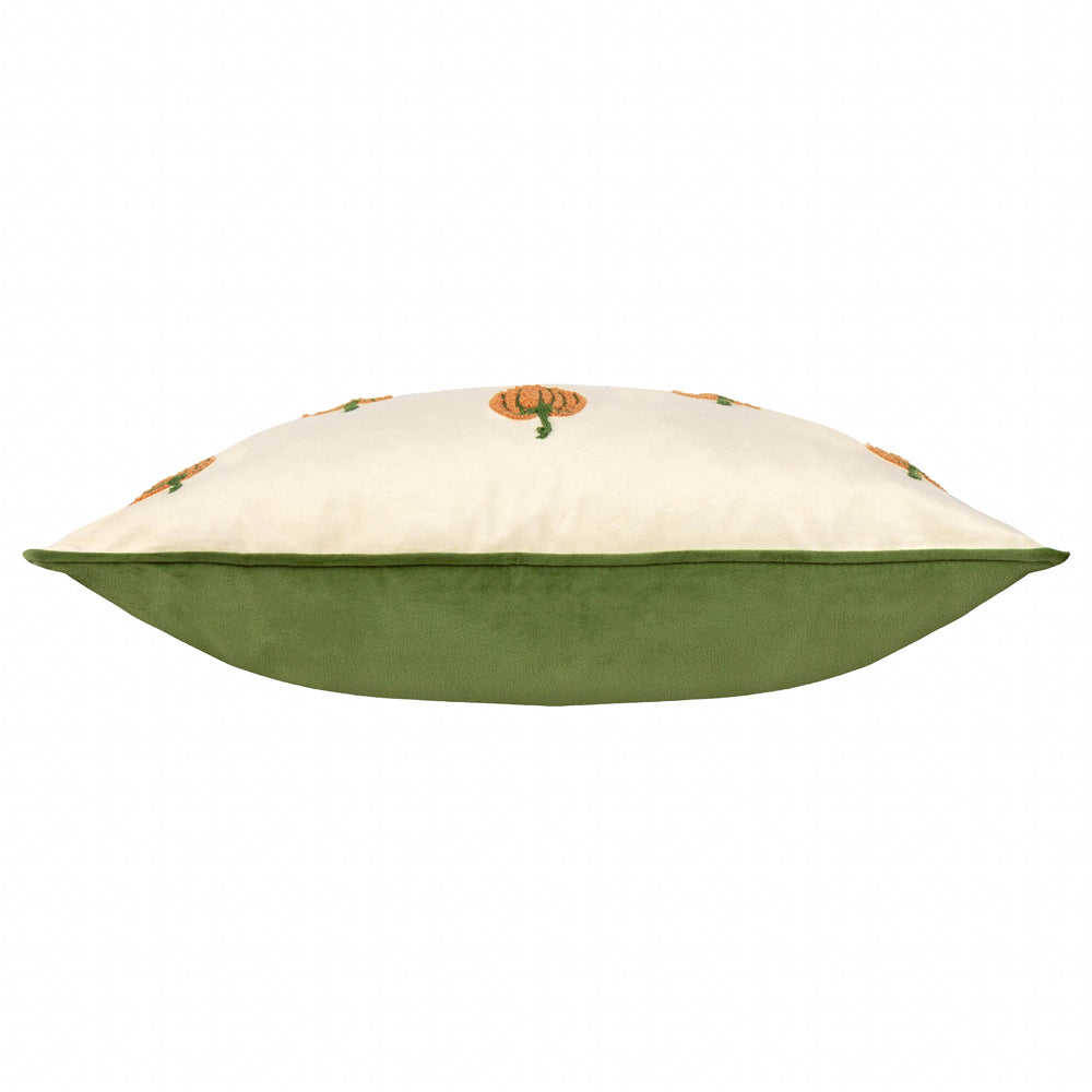 Pumpkin Spice Tufted Velvet Cushion