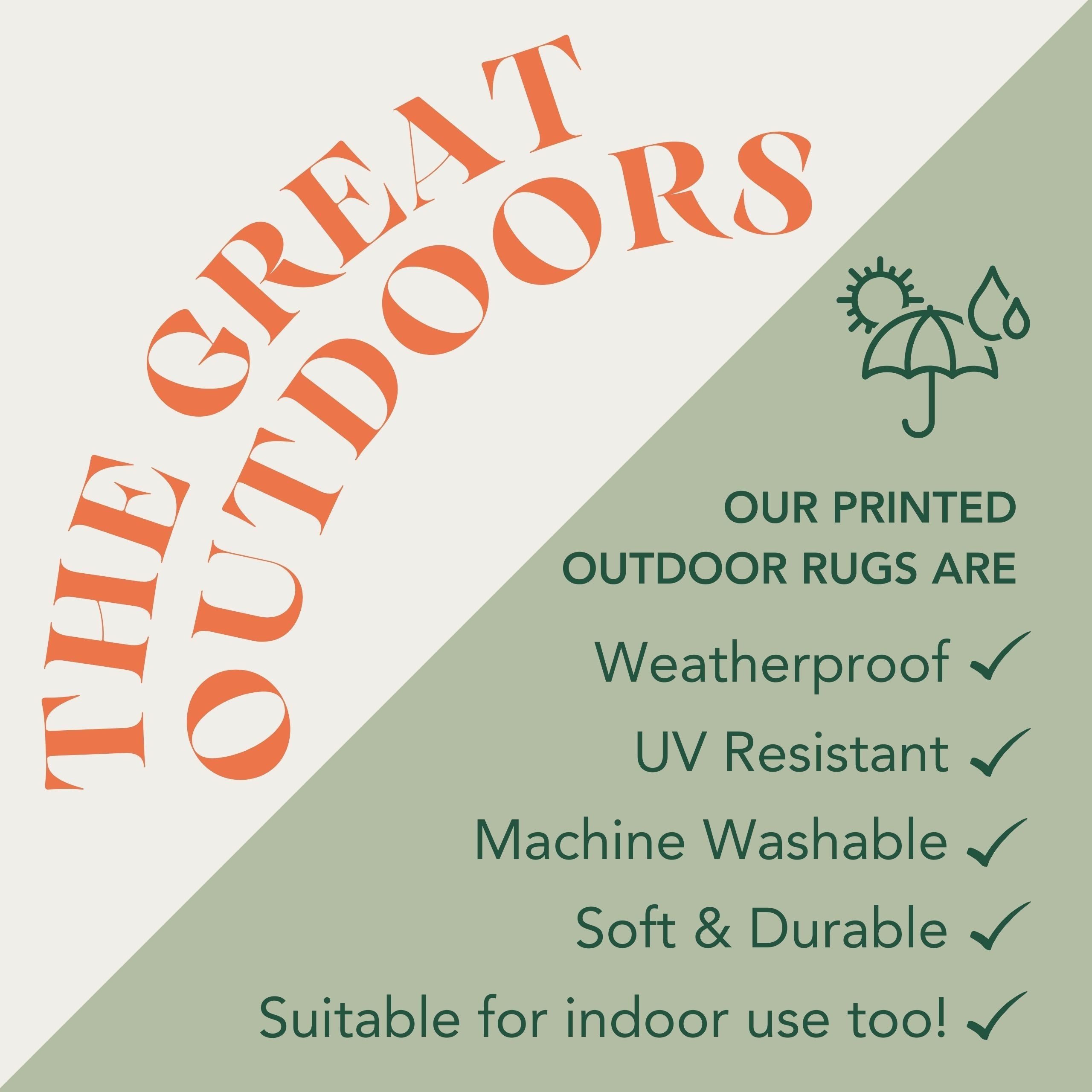 Wildflowers Outdoor Washable Rug