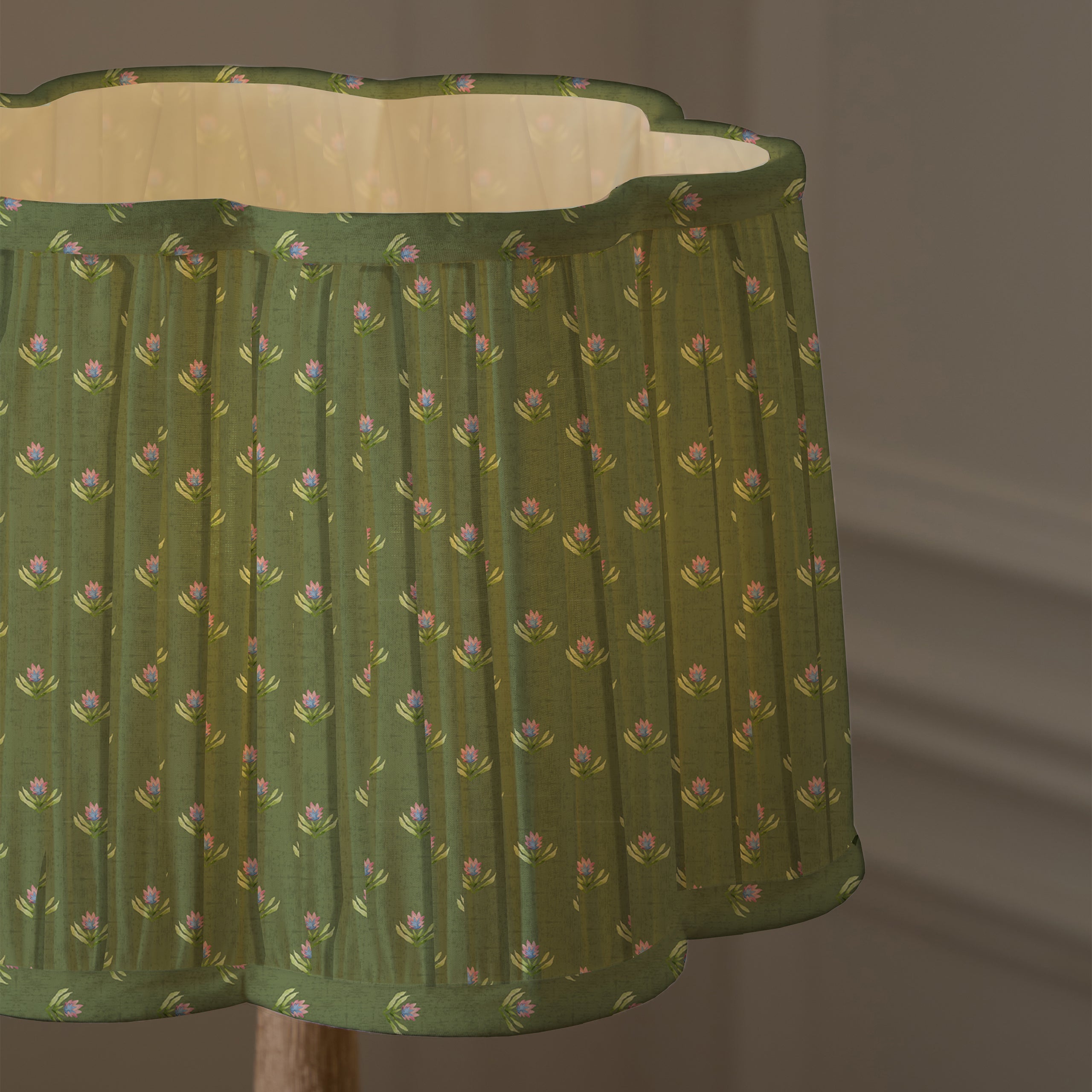 Raja Pleated Scalloped Lamp Shade