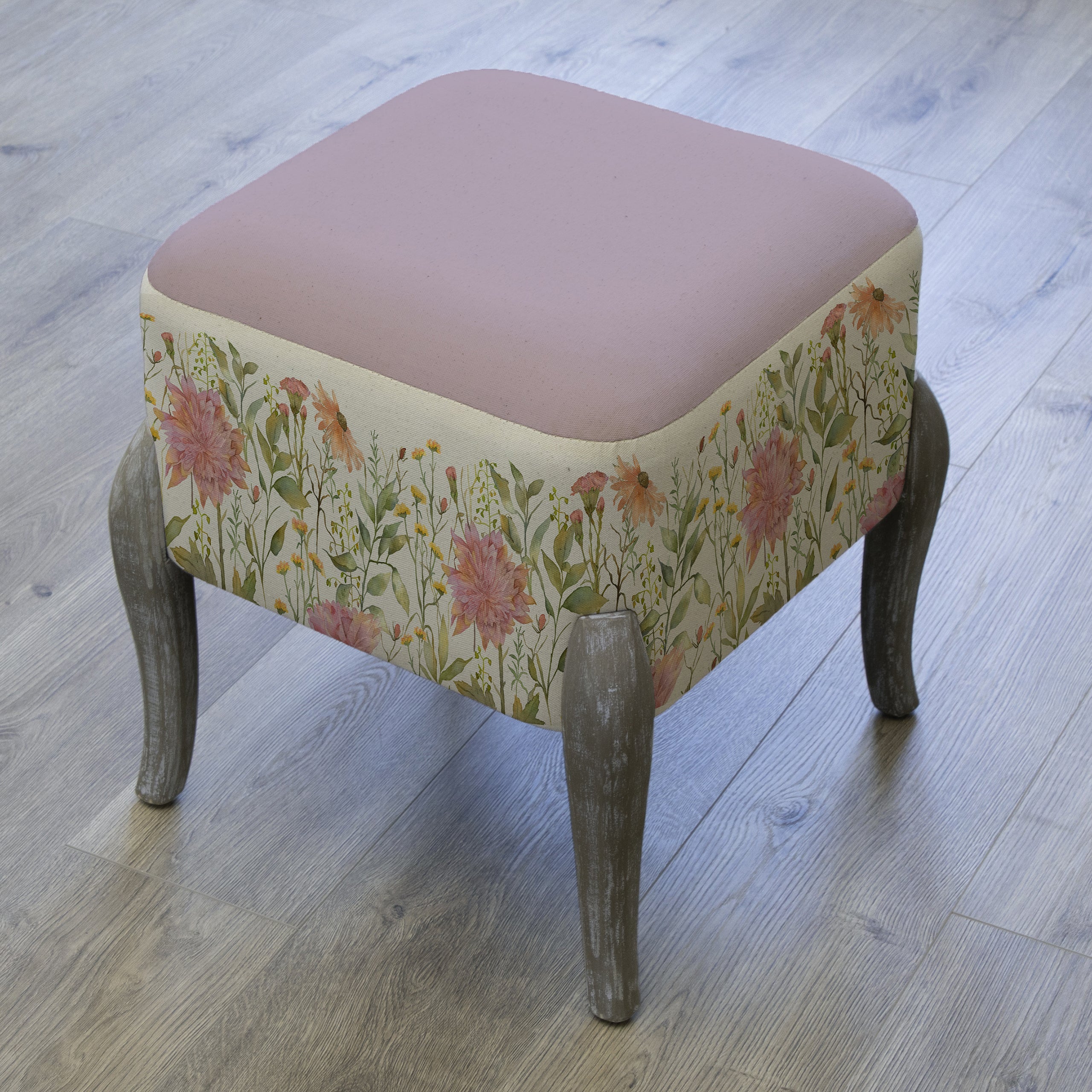 Delamere Printed Ralf Footstool