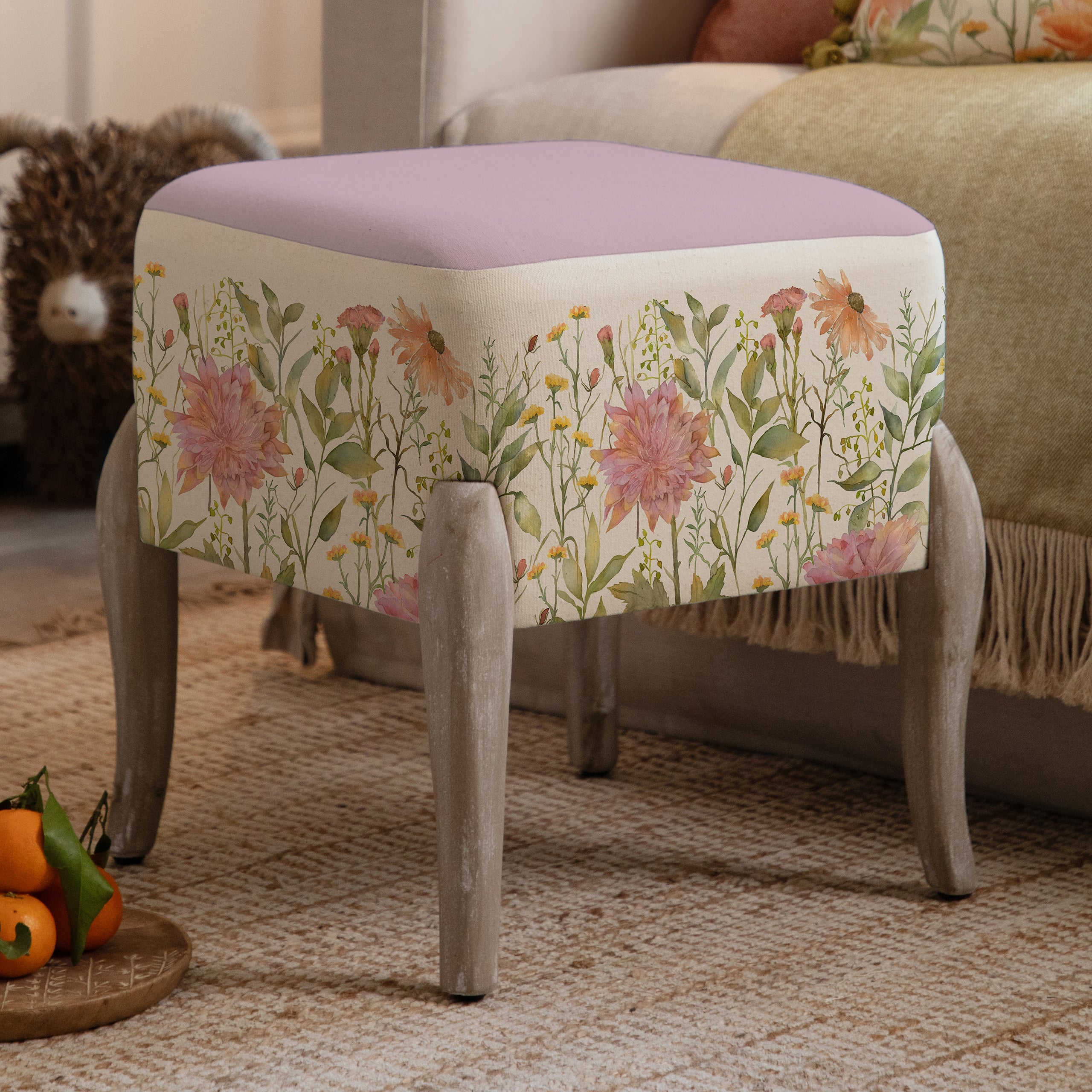 Delamere Printed Ralf Footstool