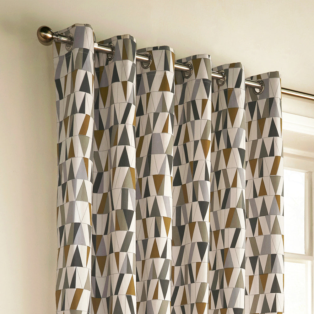 Reno Geometric Eyelet Curtains