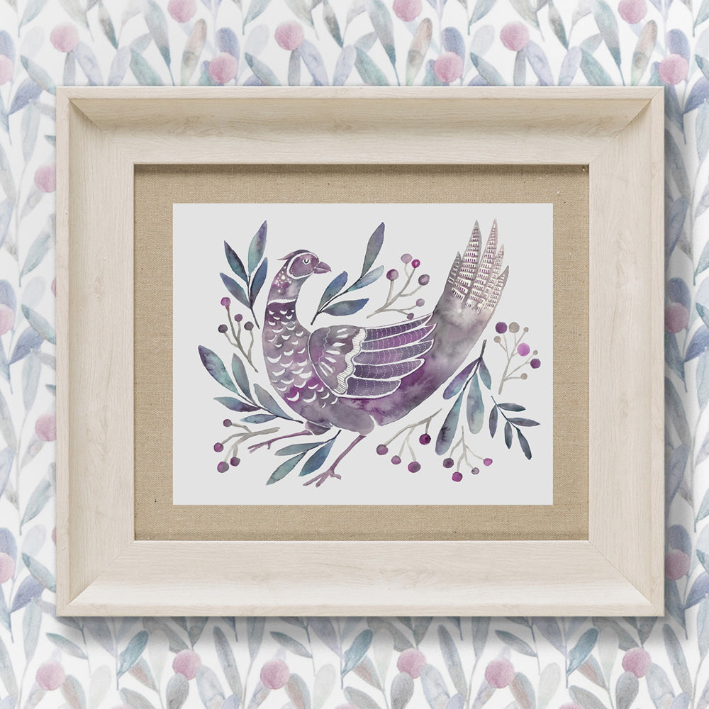 Ritsurin Violet Framed Print