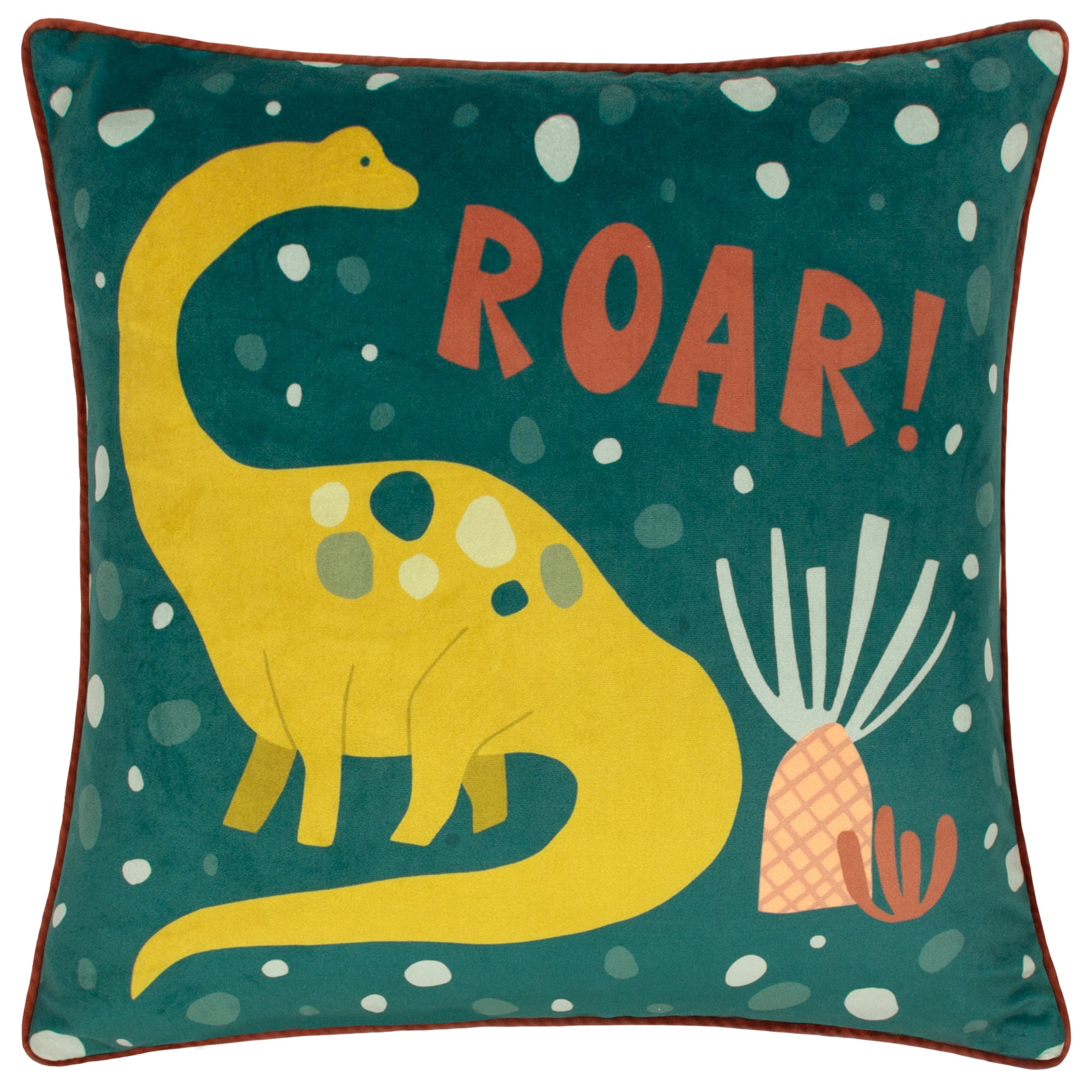 Roar Piped Velvet Cushion