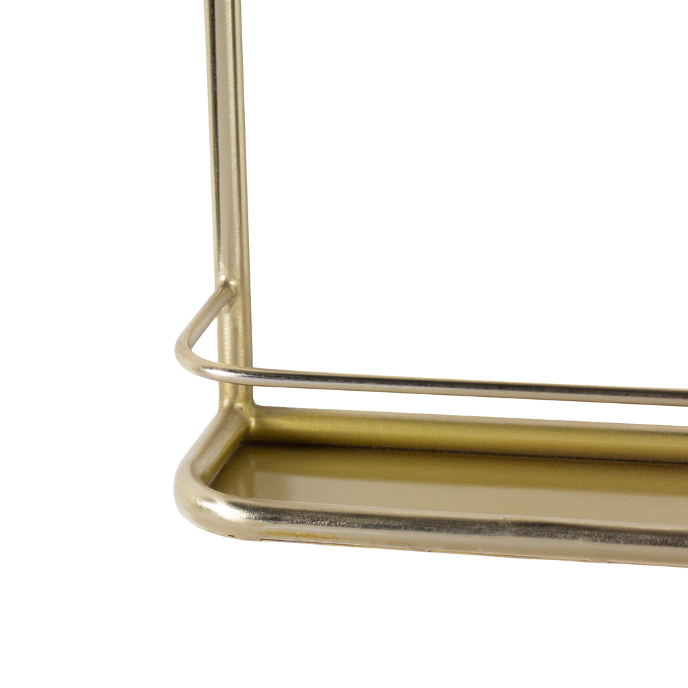 Round Shelf Wall Mirror