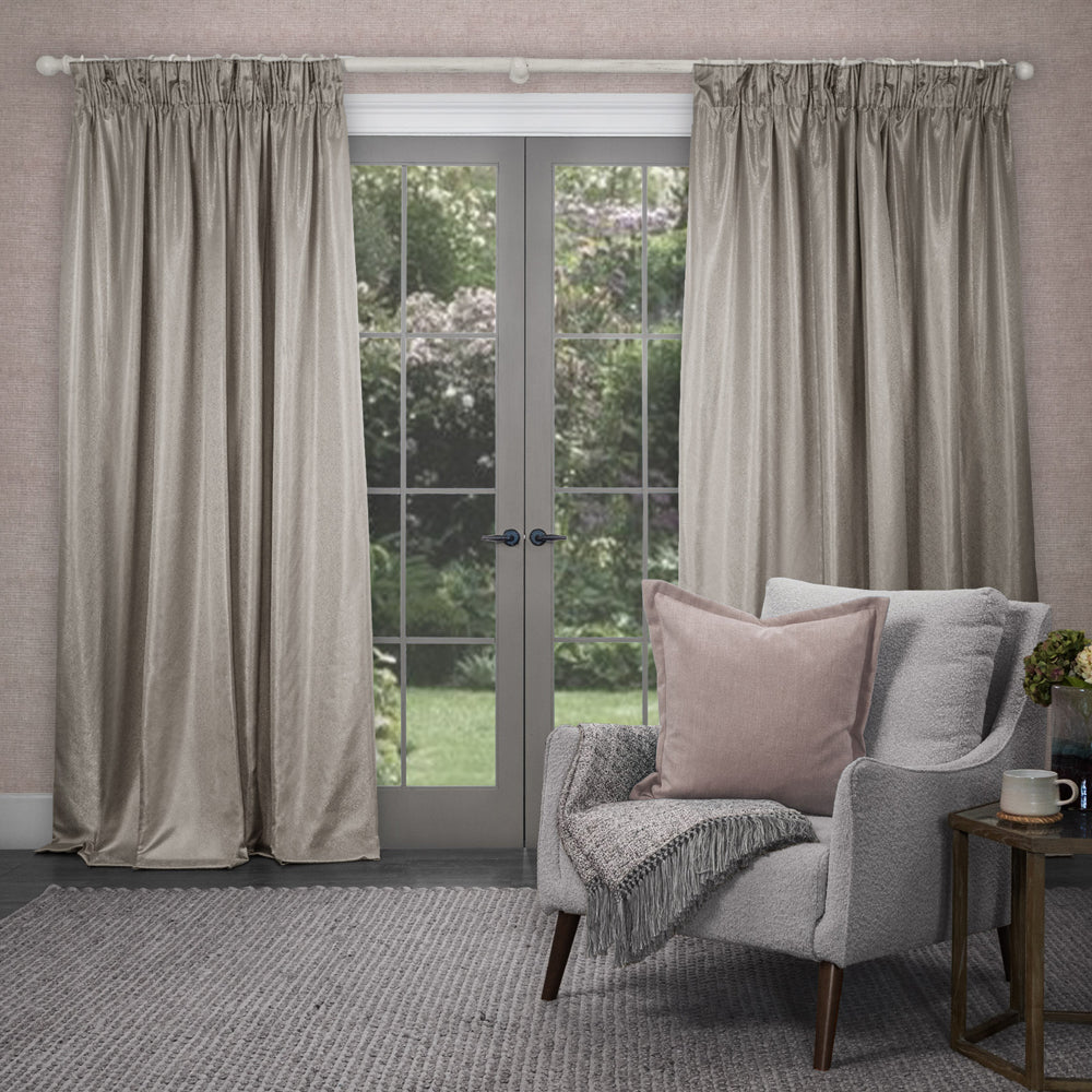 Sereno Woven Pencil Pleat Curtains
