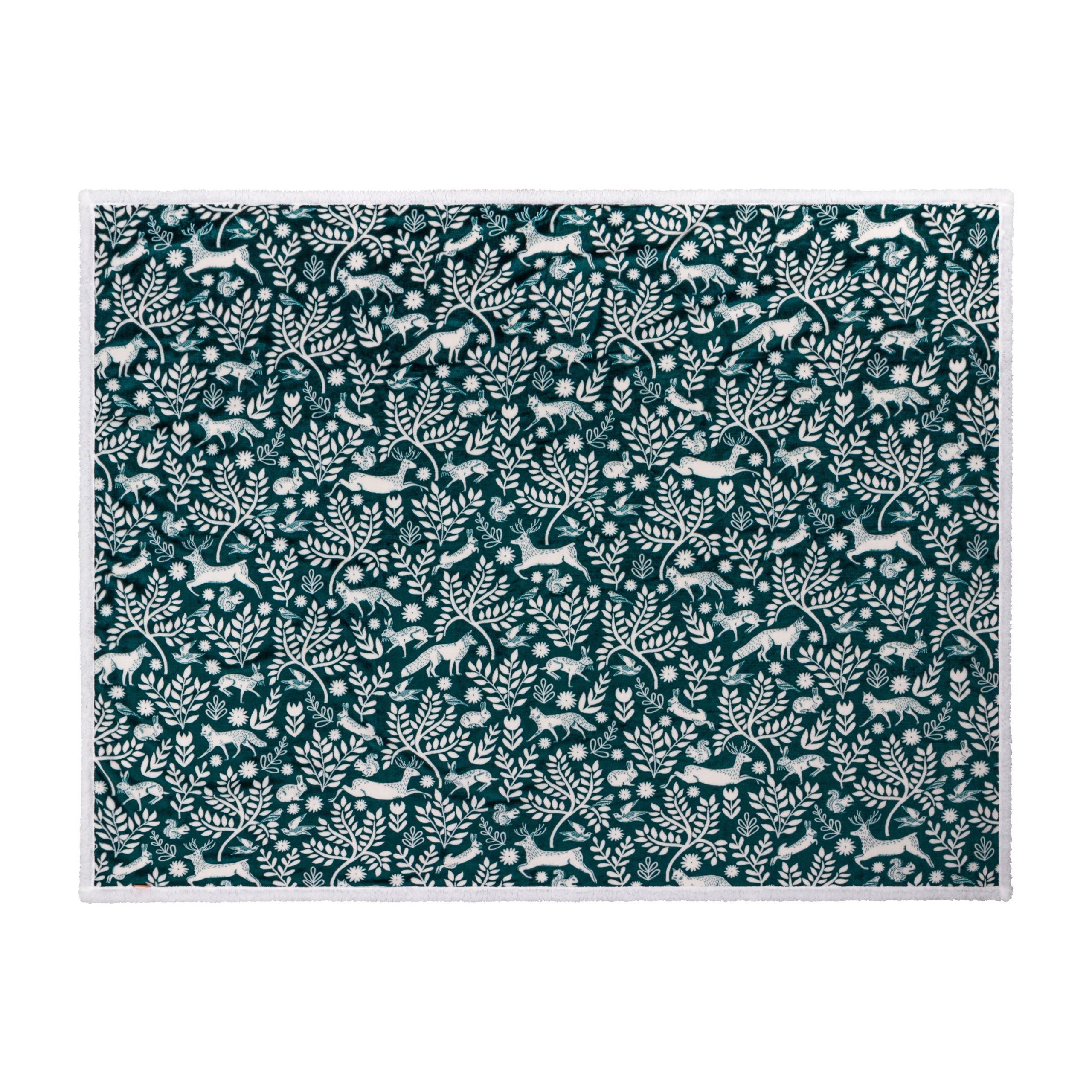 Skandi Woodland Sherpa Fleece Throw