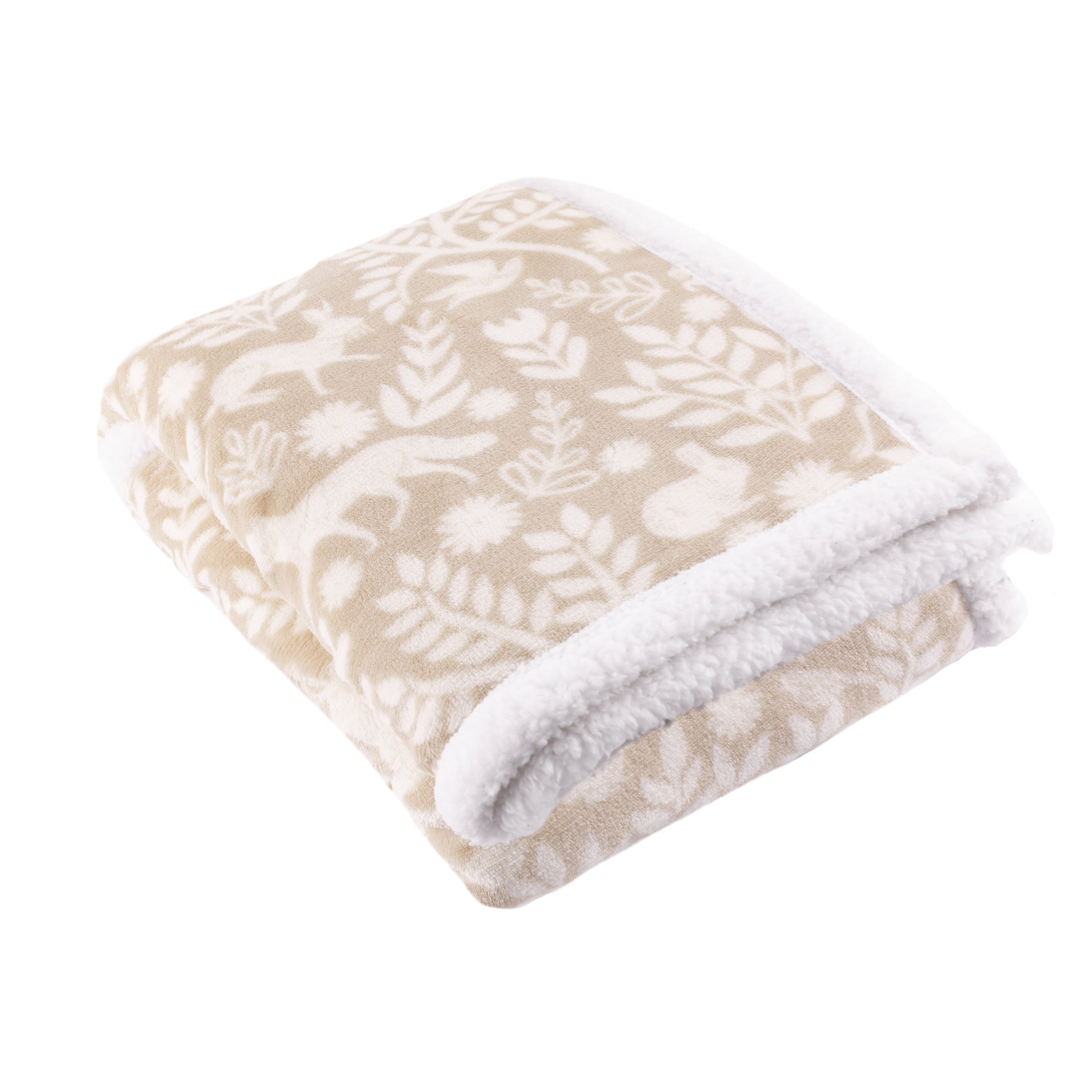 Skandi Woodland Sherpa Fleece Throw