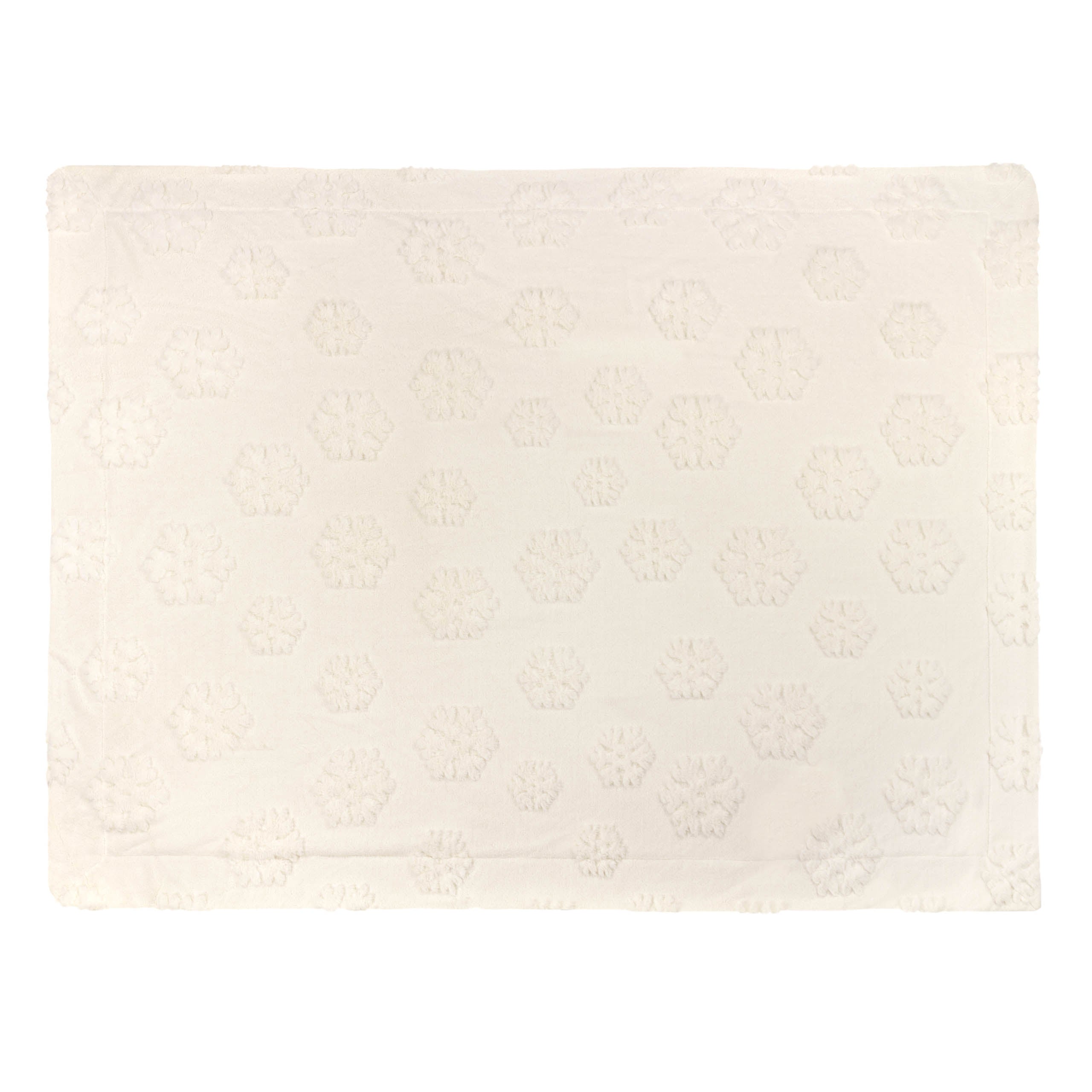 Snowflakes Faux Fur Throw