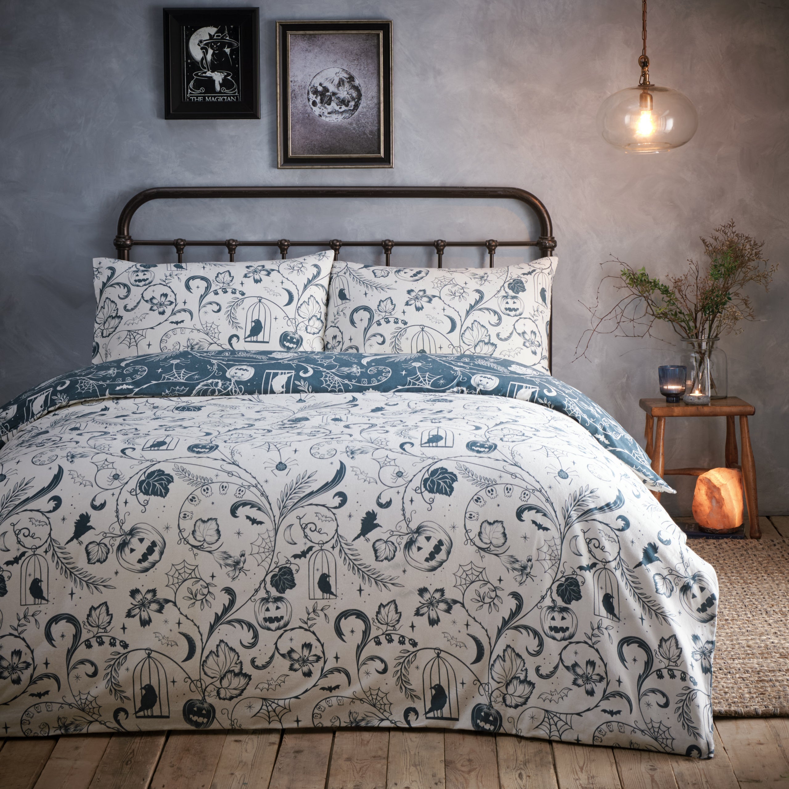 Spellbound 100% Brushed Cotton Duvet Cover Set Storm