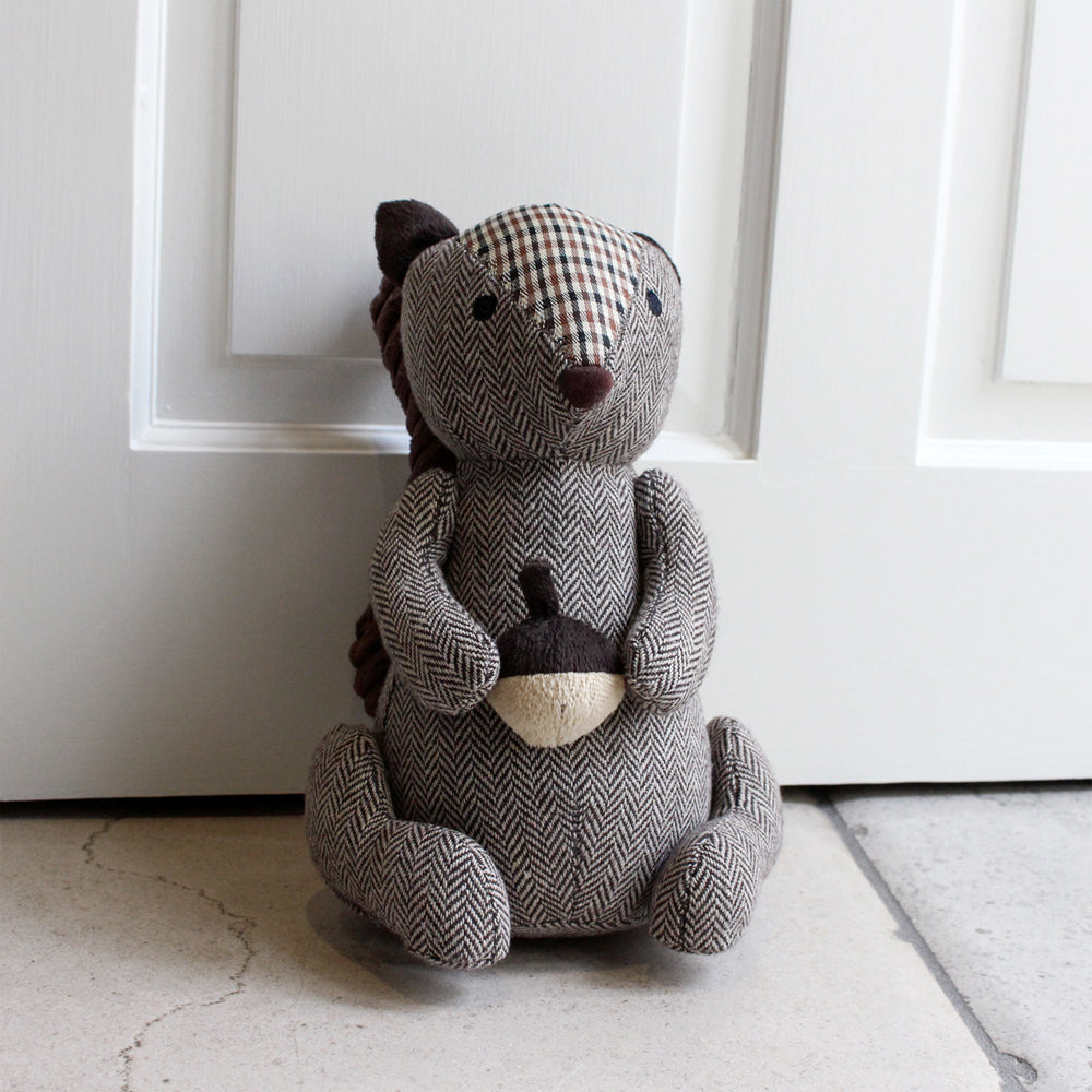 Squirrel Herringbone Novelty Door Stop