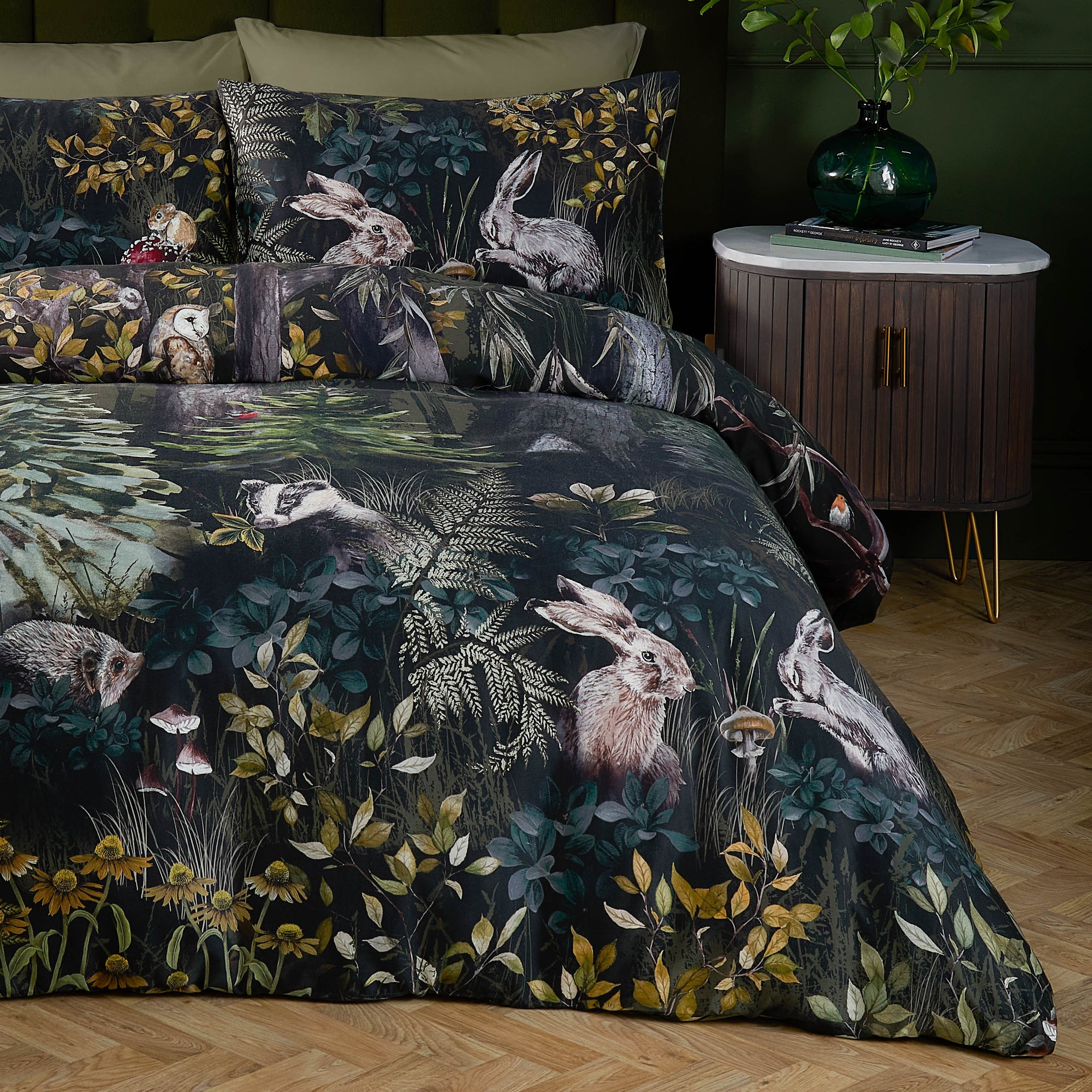 Sherwood Forest 100% Cotton Printed Duvet Cover Set