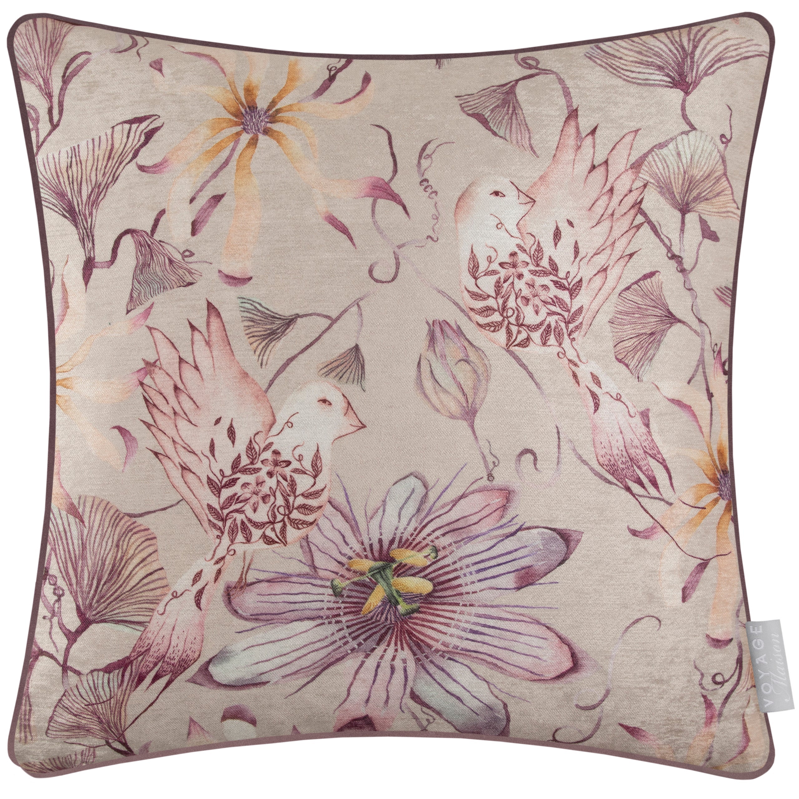 Sybil Printed Piped Cushion