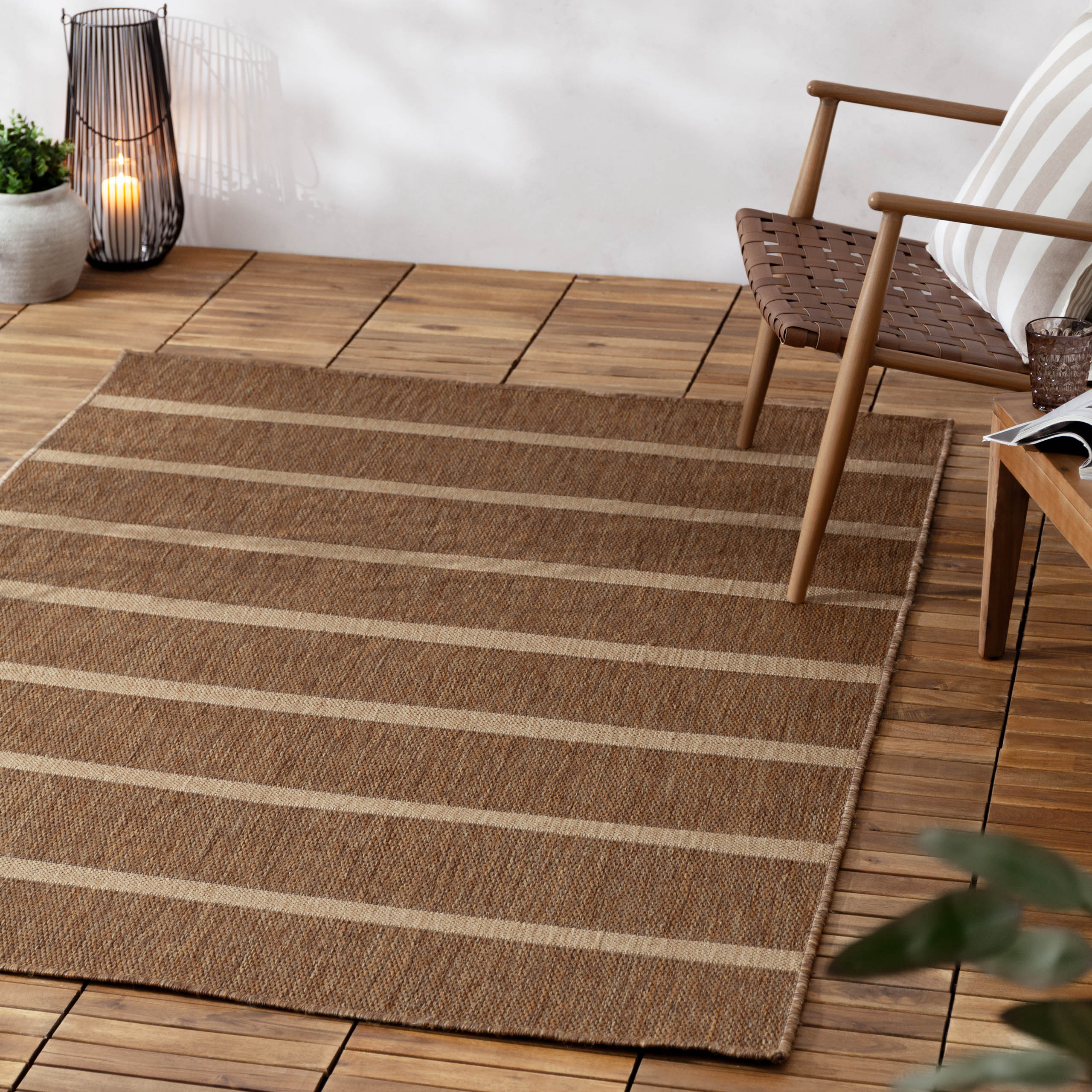 Tala Stripe Jute Effect Indoor/Outdoor Rug
