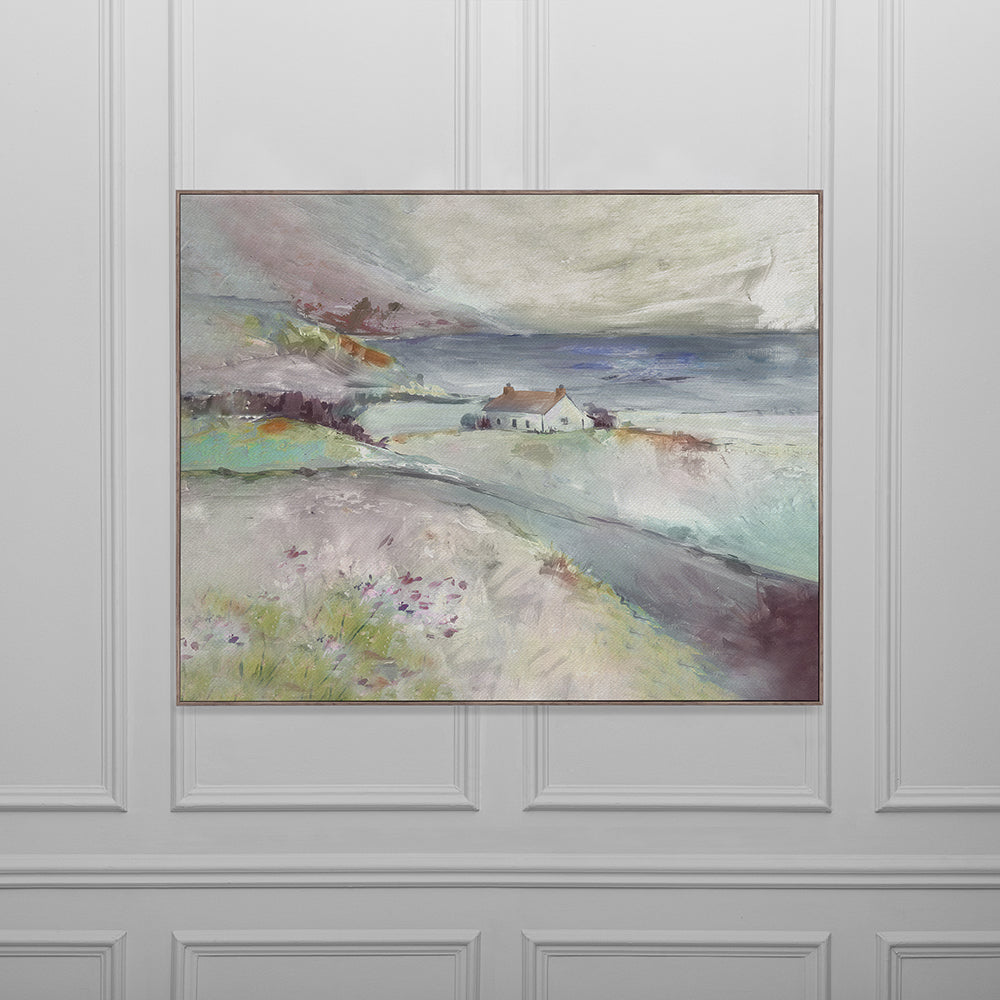 Tree Top Cottage Framed Canvas