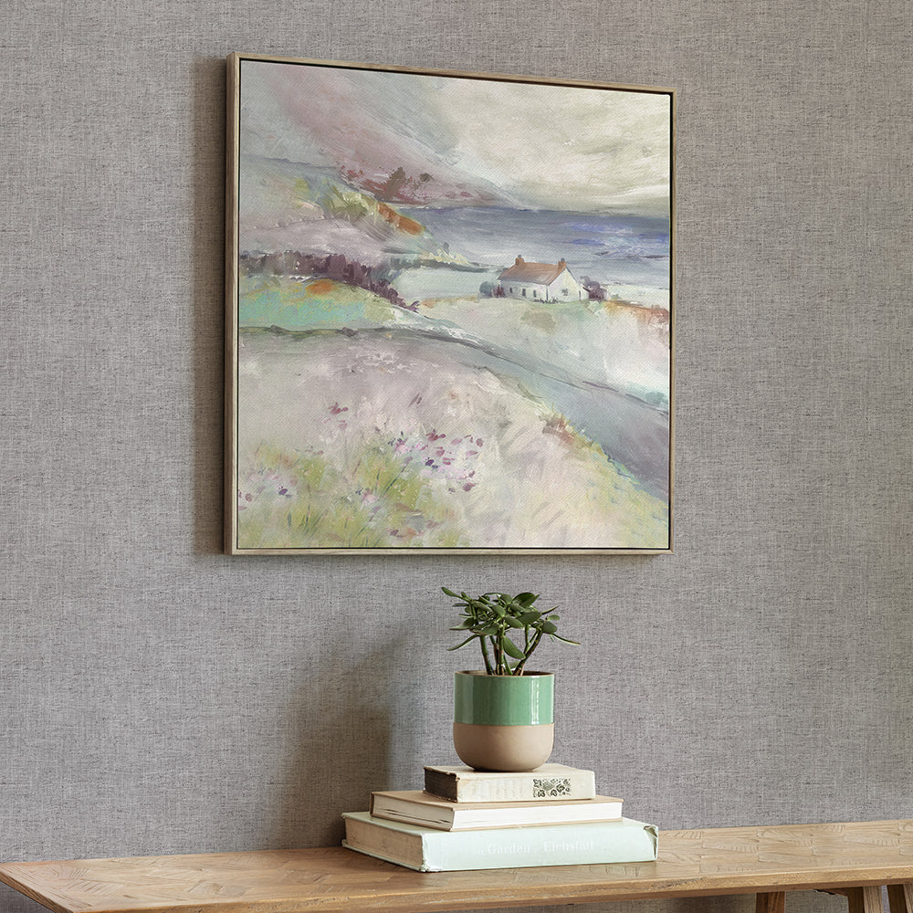 Tree Top Cottage Framed Canvas