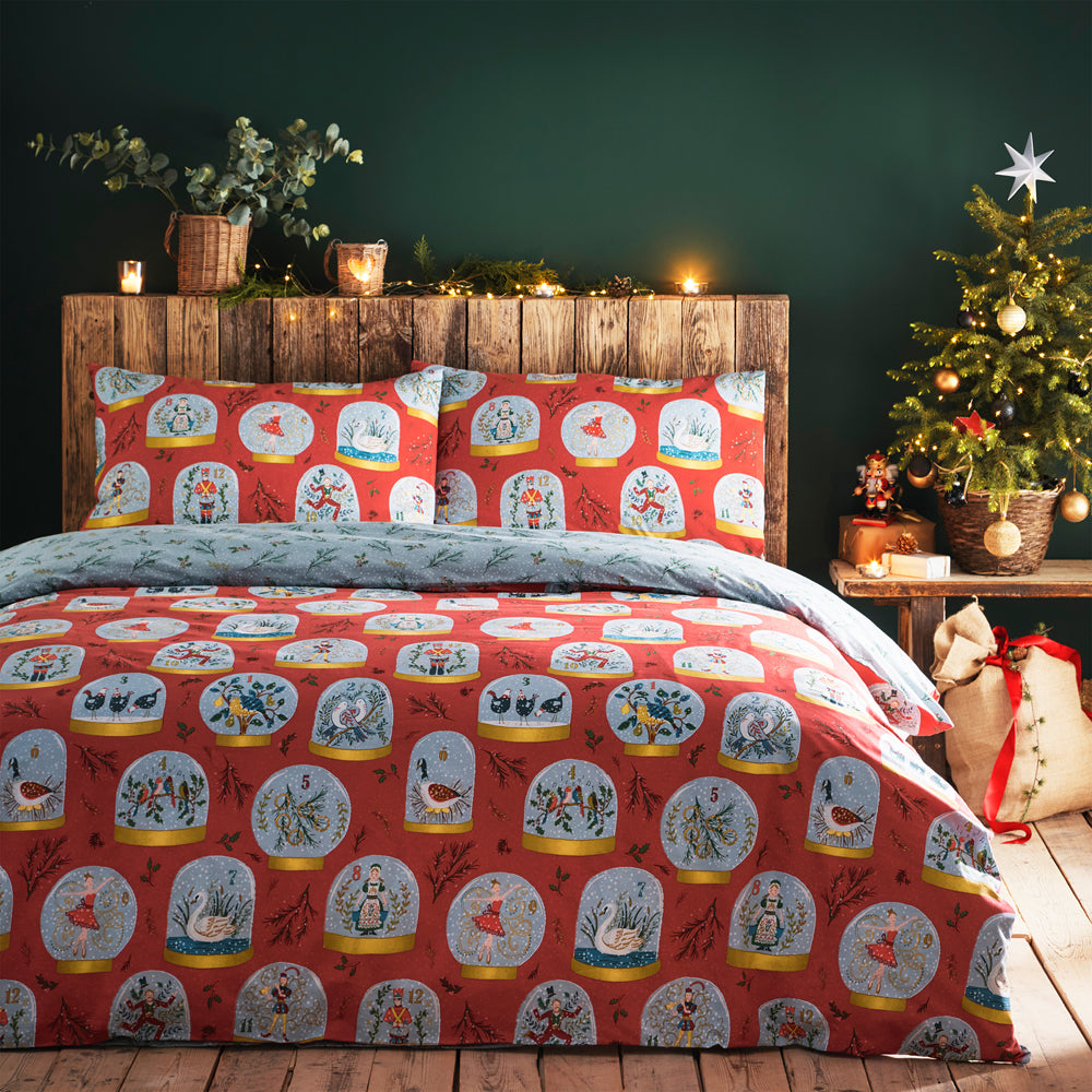 Twelve Days of Christmas Festive Duvet Cover Set