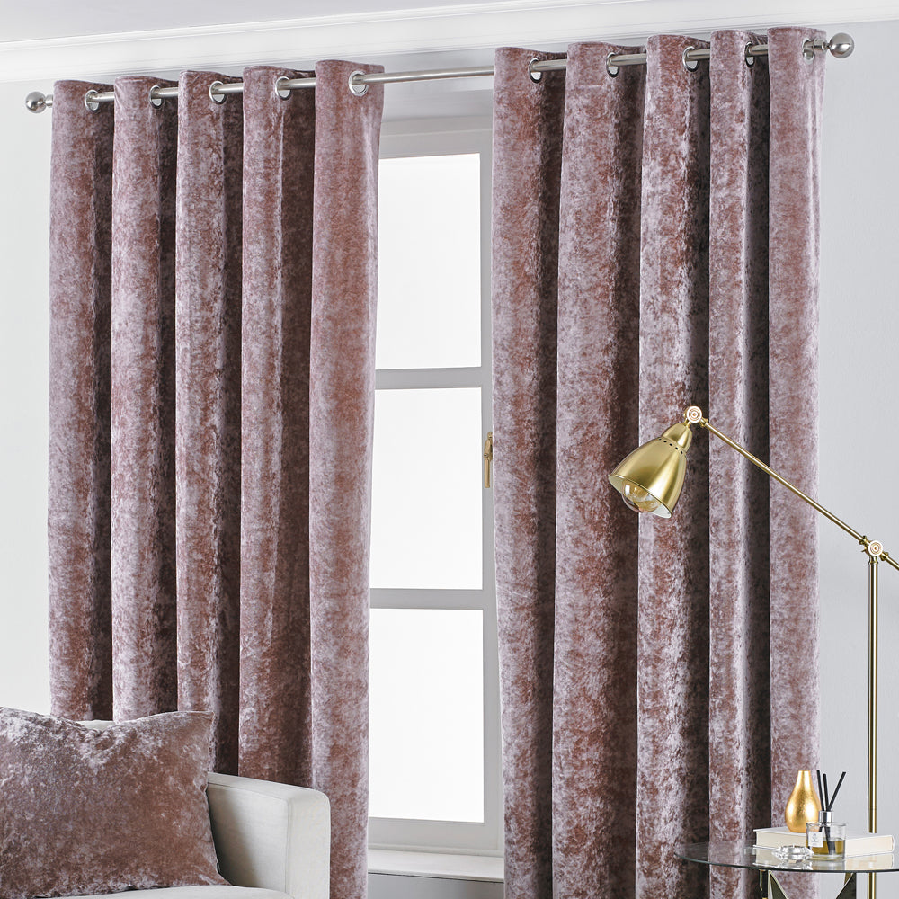 Verona Crushed Velvet Eyelet Curtains