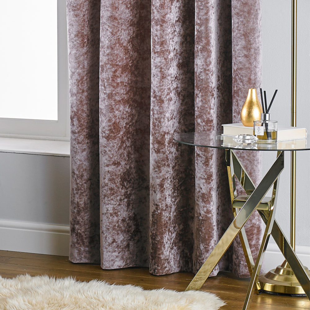 Verona Crushed Velvet Eyelet Curtains