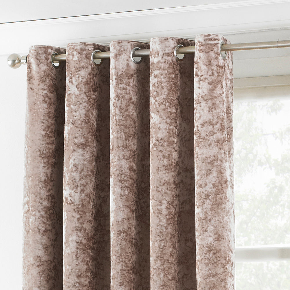 Verona Crushed Velvet Eyelet Curtains