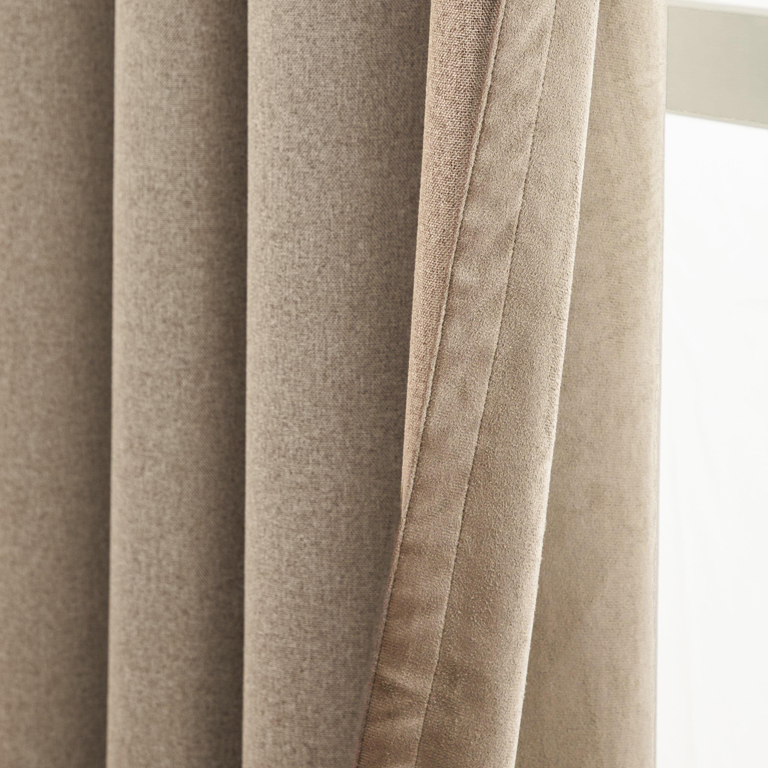 Verso Reversible Suede-look Blackout Eyelet Curtains