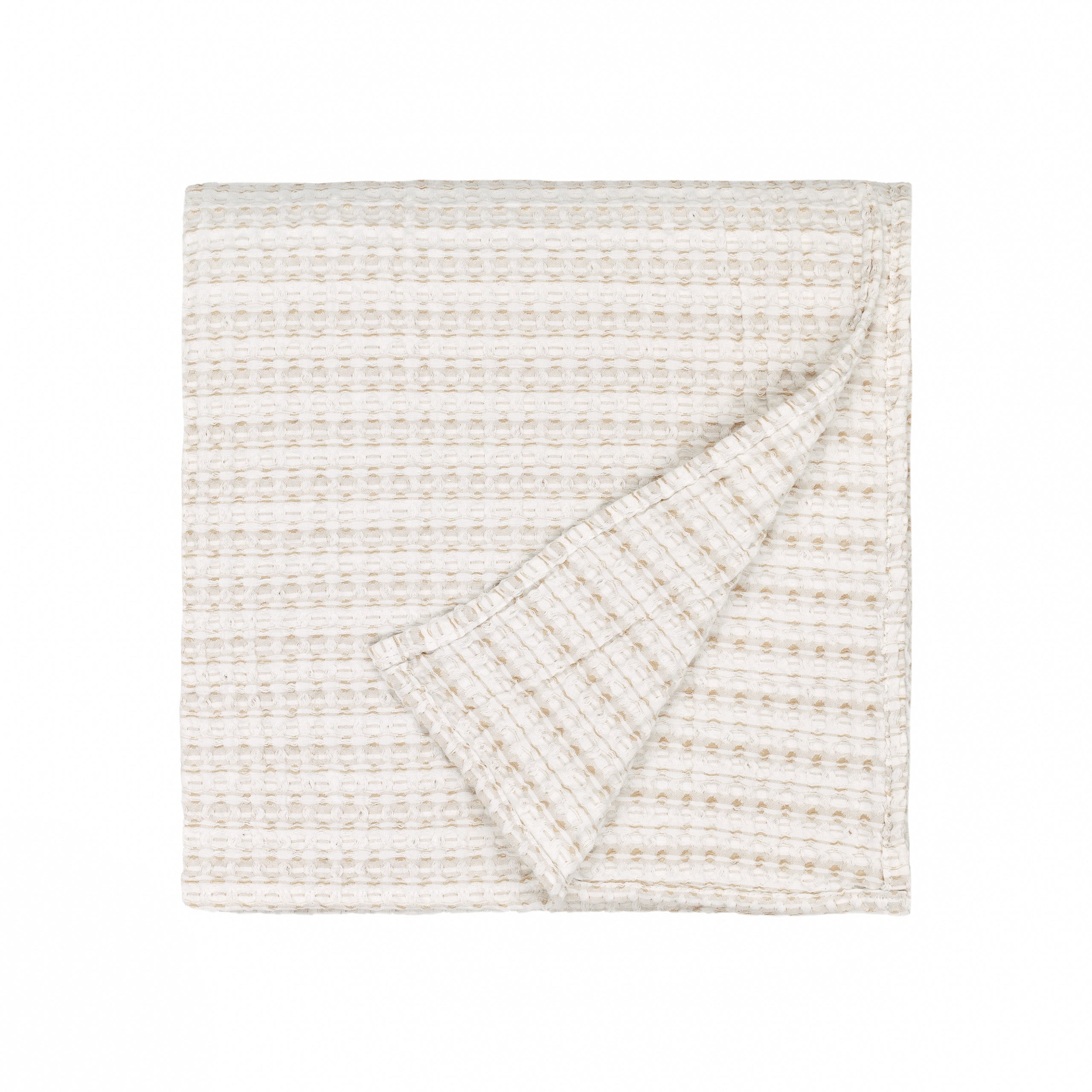 Waffle Textured 100% Cotton Bedspread