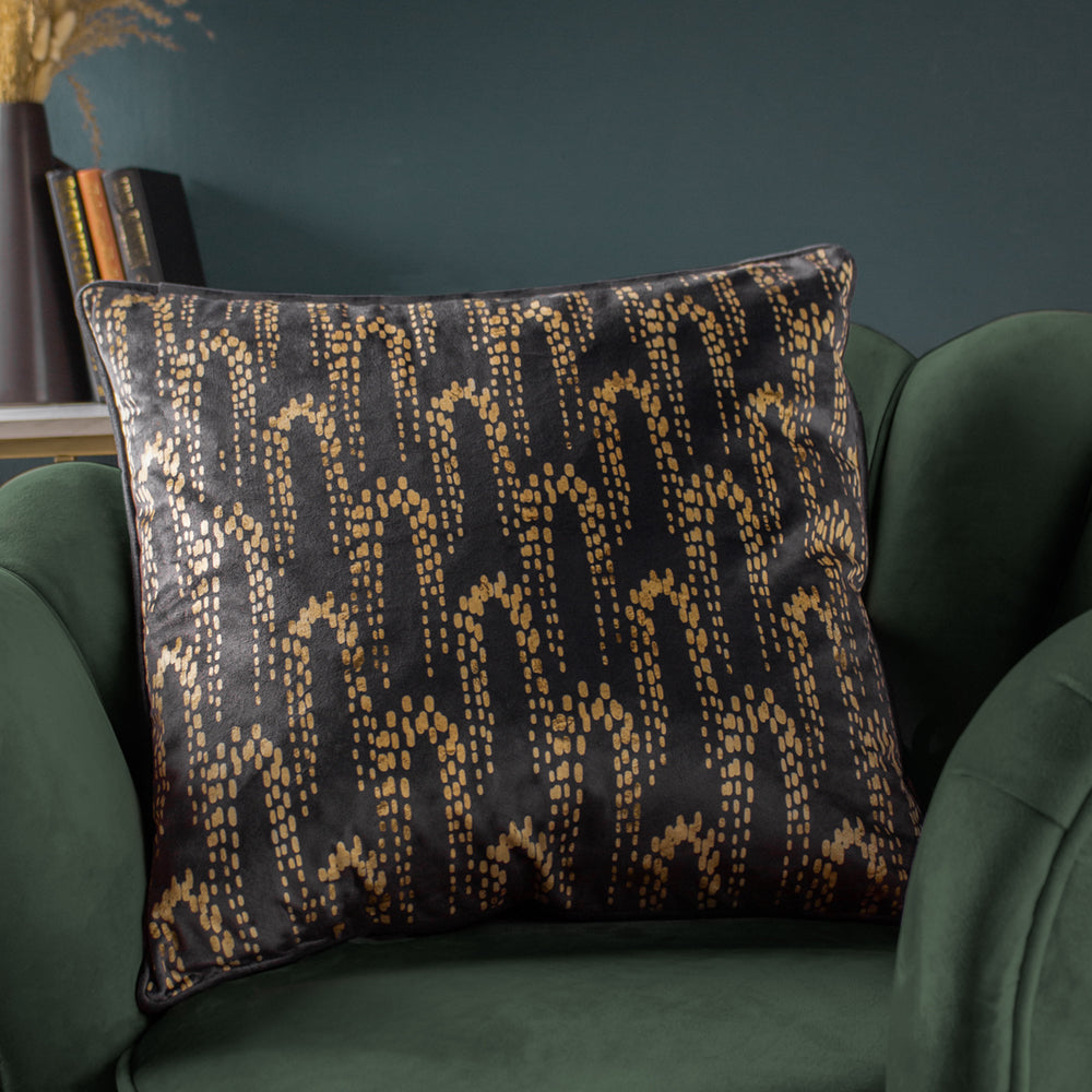 Wisteria Printed Velvet Cushion