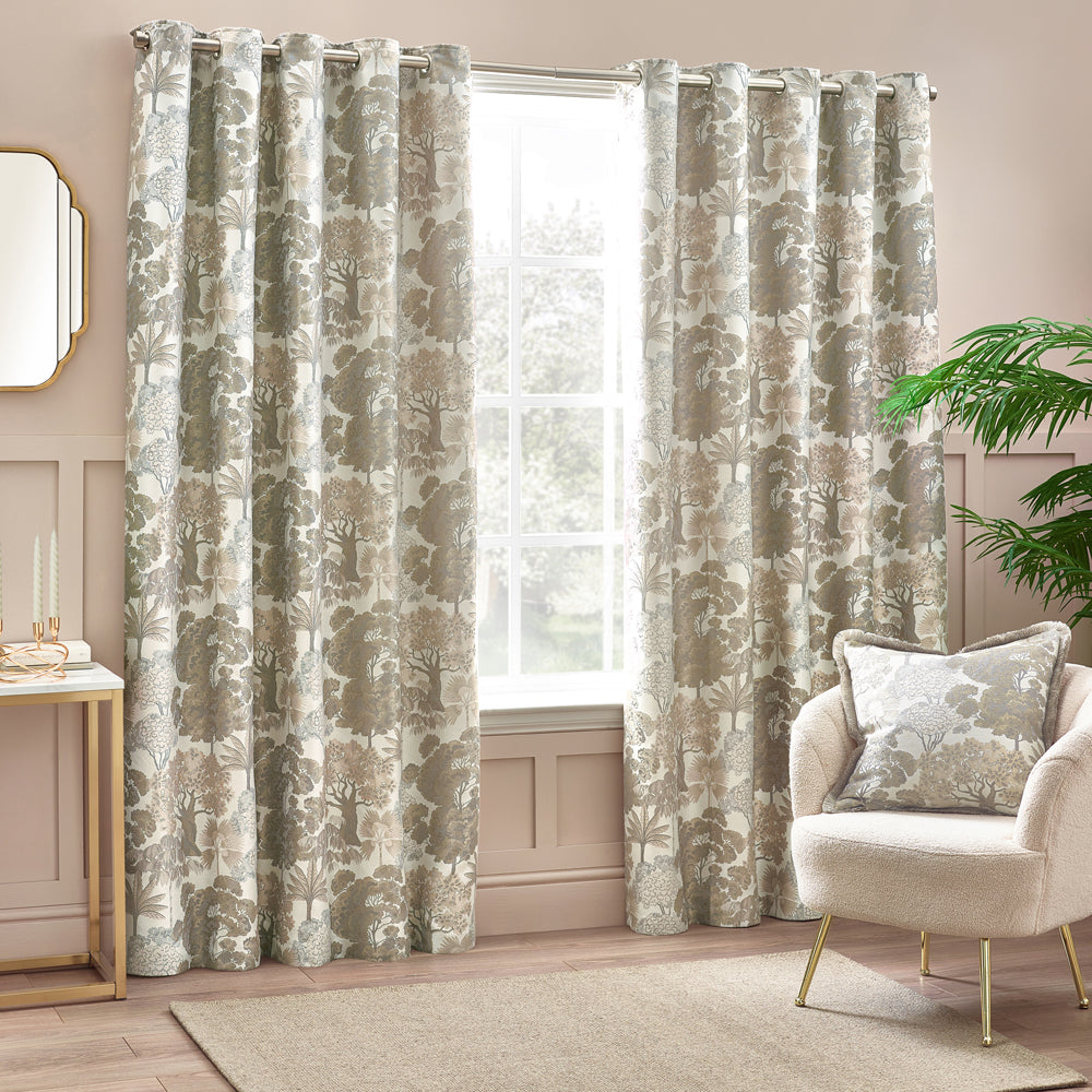 Woodlands Room Darkening Eyelet Curtains