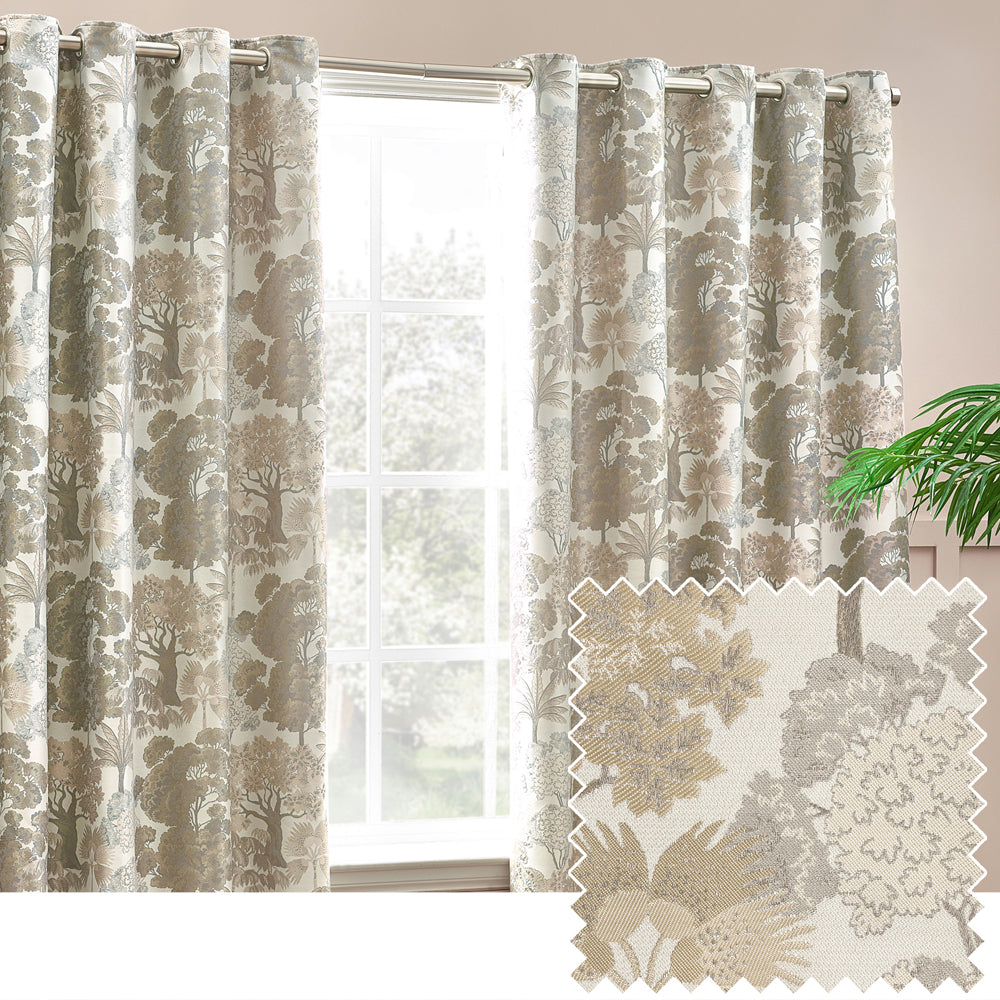 Woodlands Room Darkening Eyelet Curtains