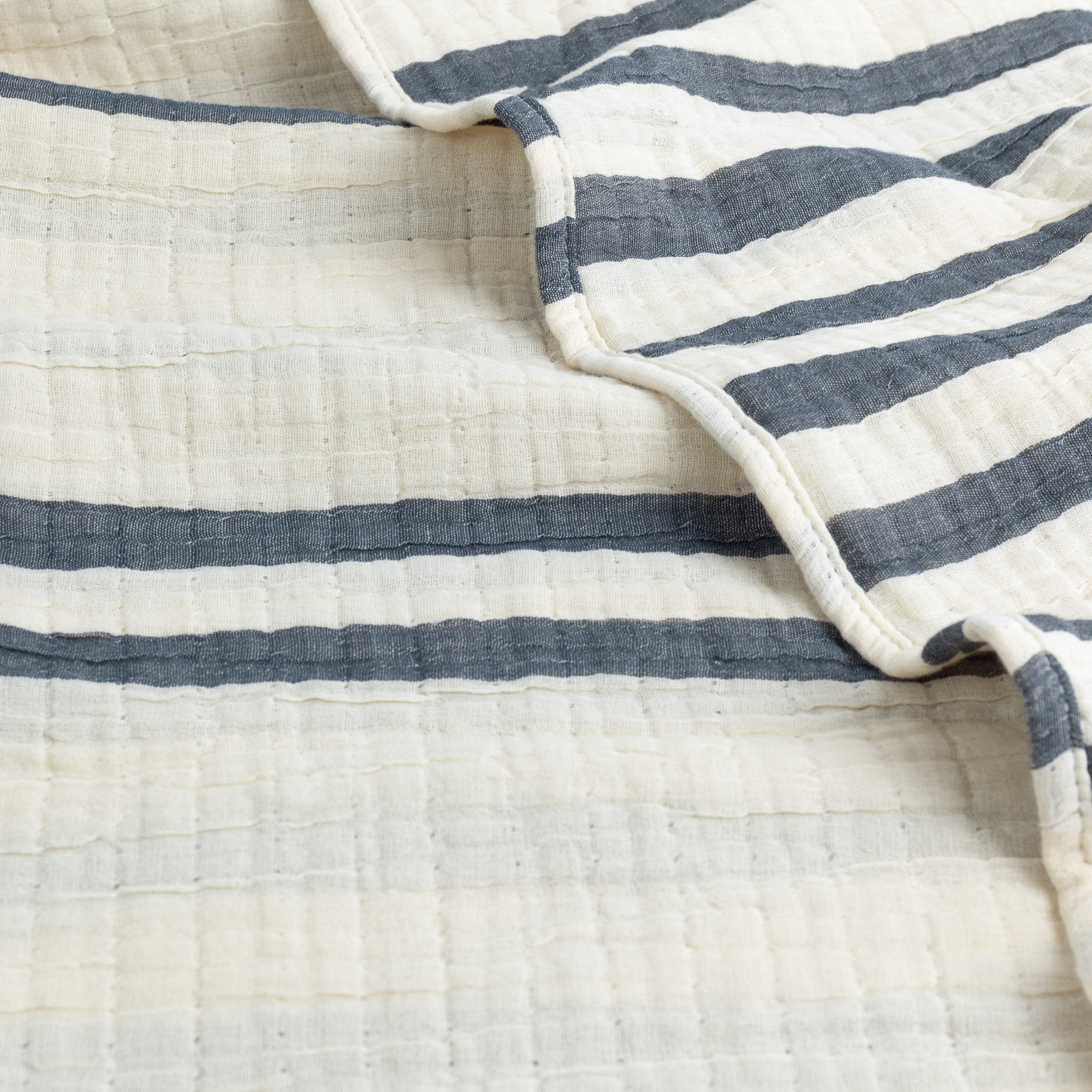 Woven Stripe 100% Cotton Bedspread