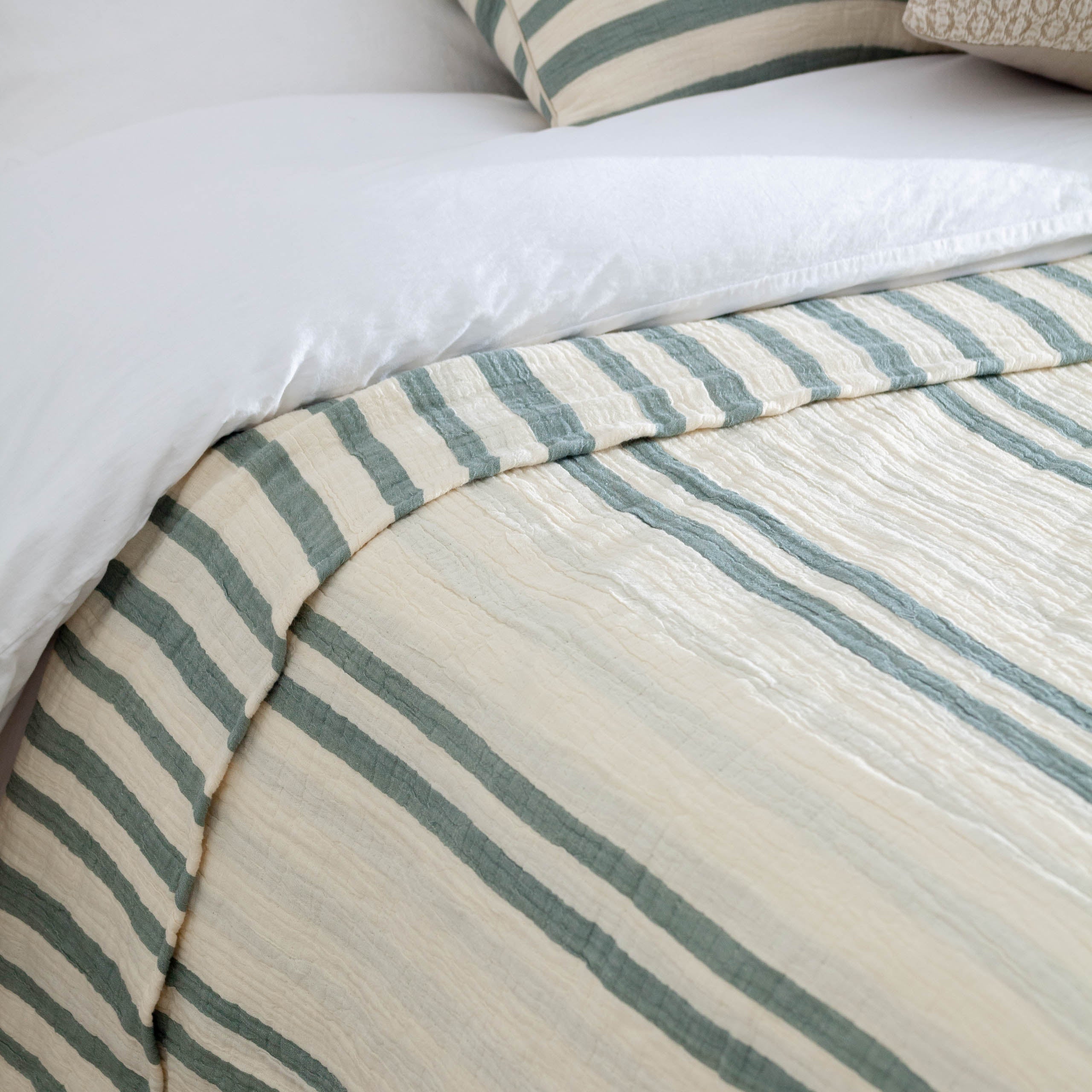 Woven Stripe 100% Cotton Bedspread
