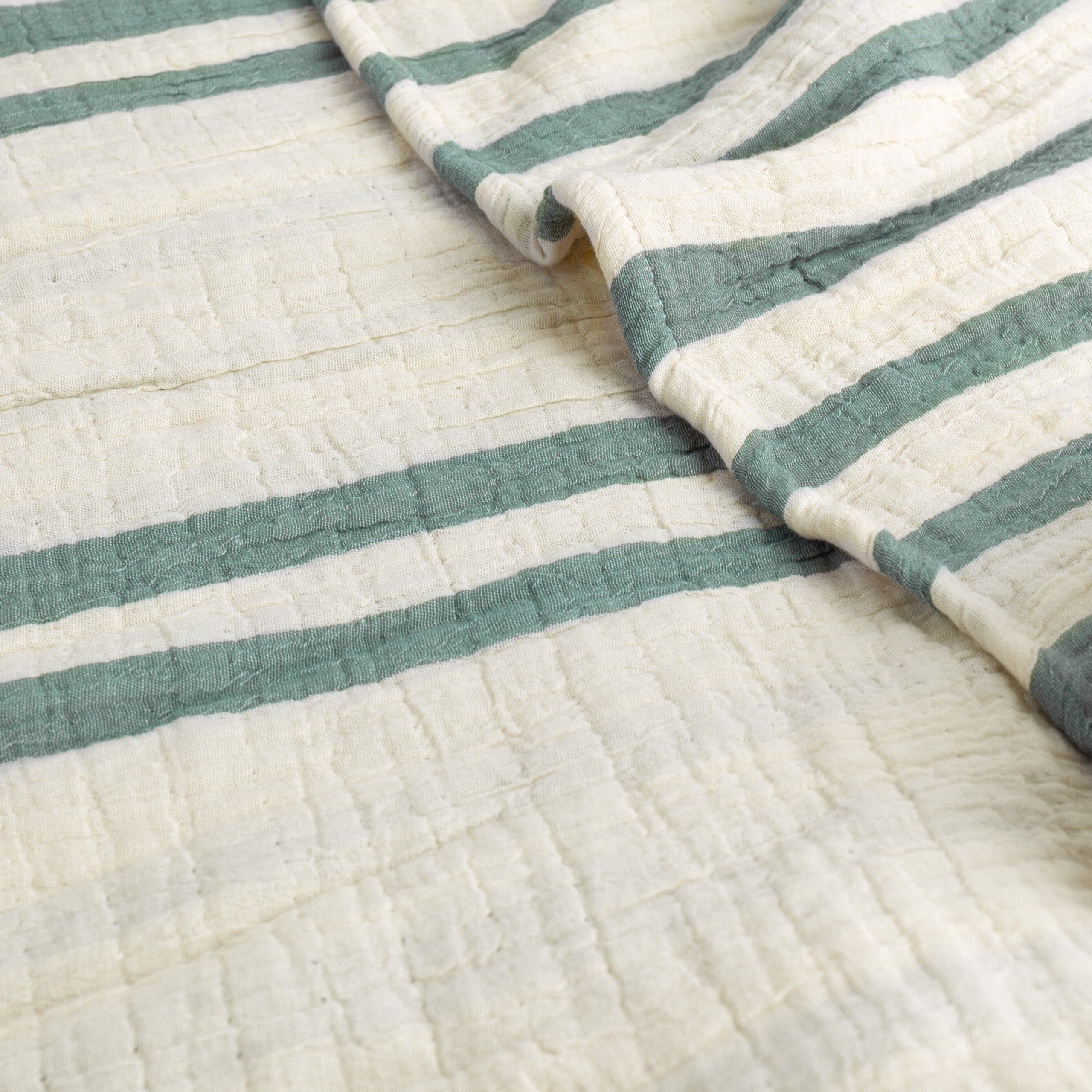 Woven Stripe 100% Cotton Bedspread