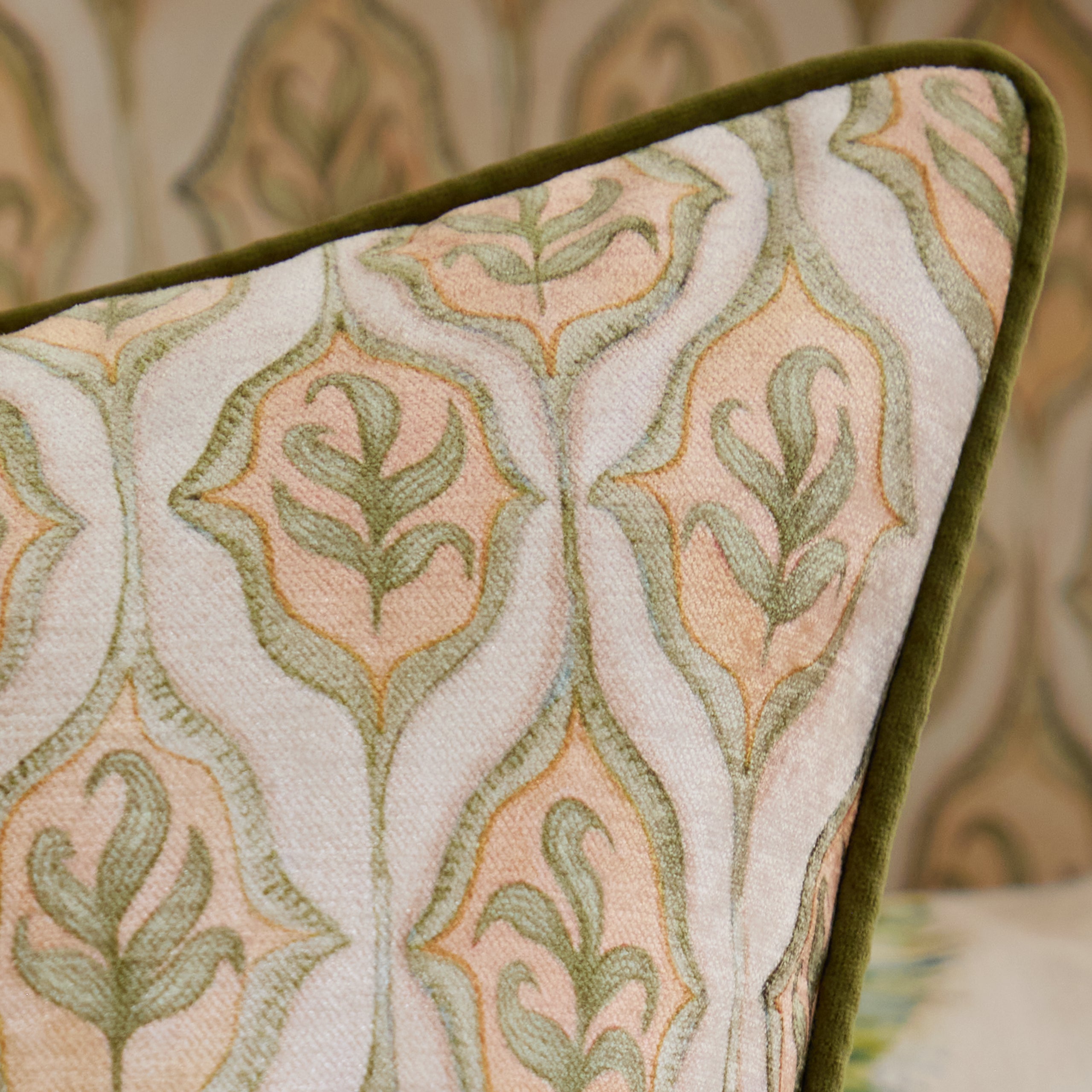 Zephyr Printed Velvet Cushion