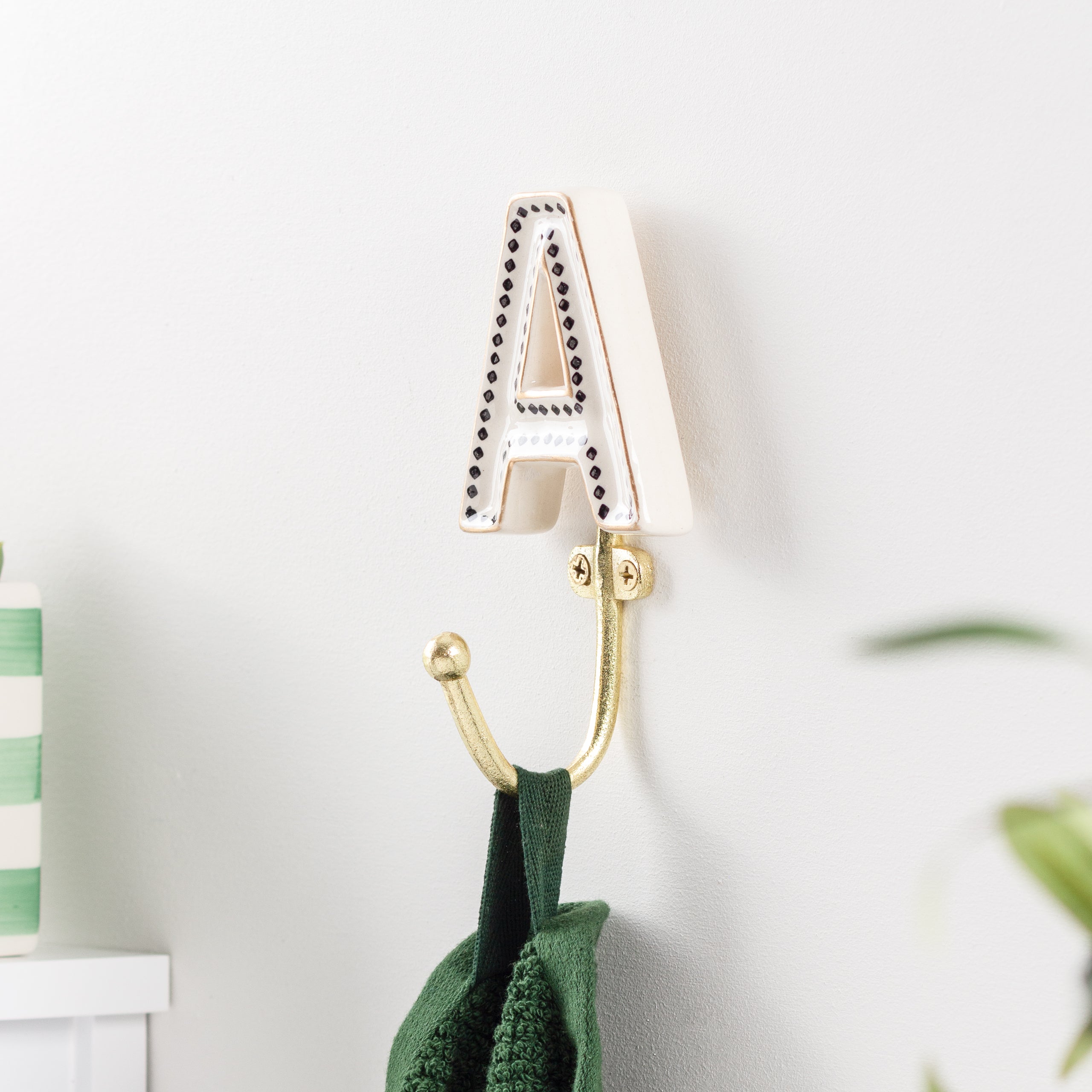 Alphabet A Set of 1 Wall Hooks