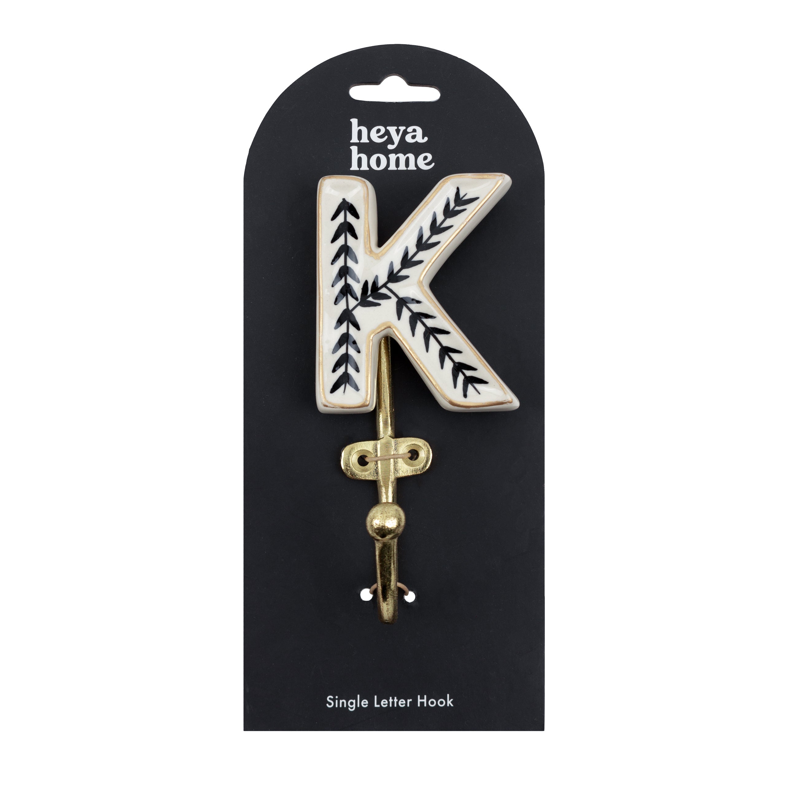 Alphabet K Set of 1 Wall Hooks