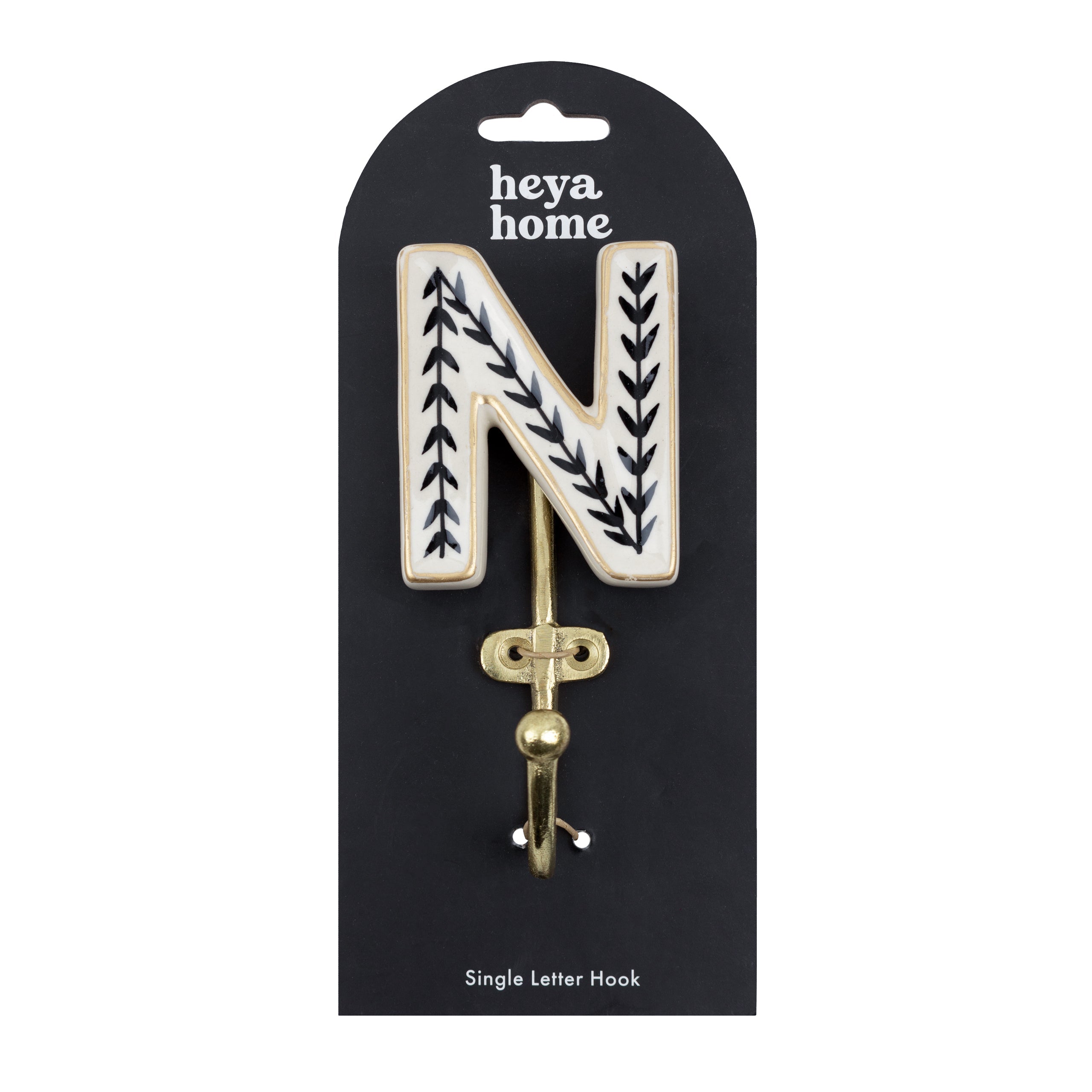 Alphabet N Set of 1 Wall Hooks
