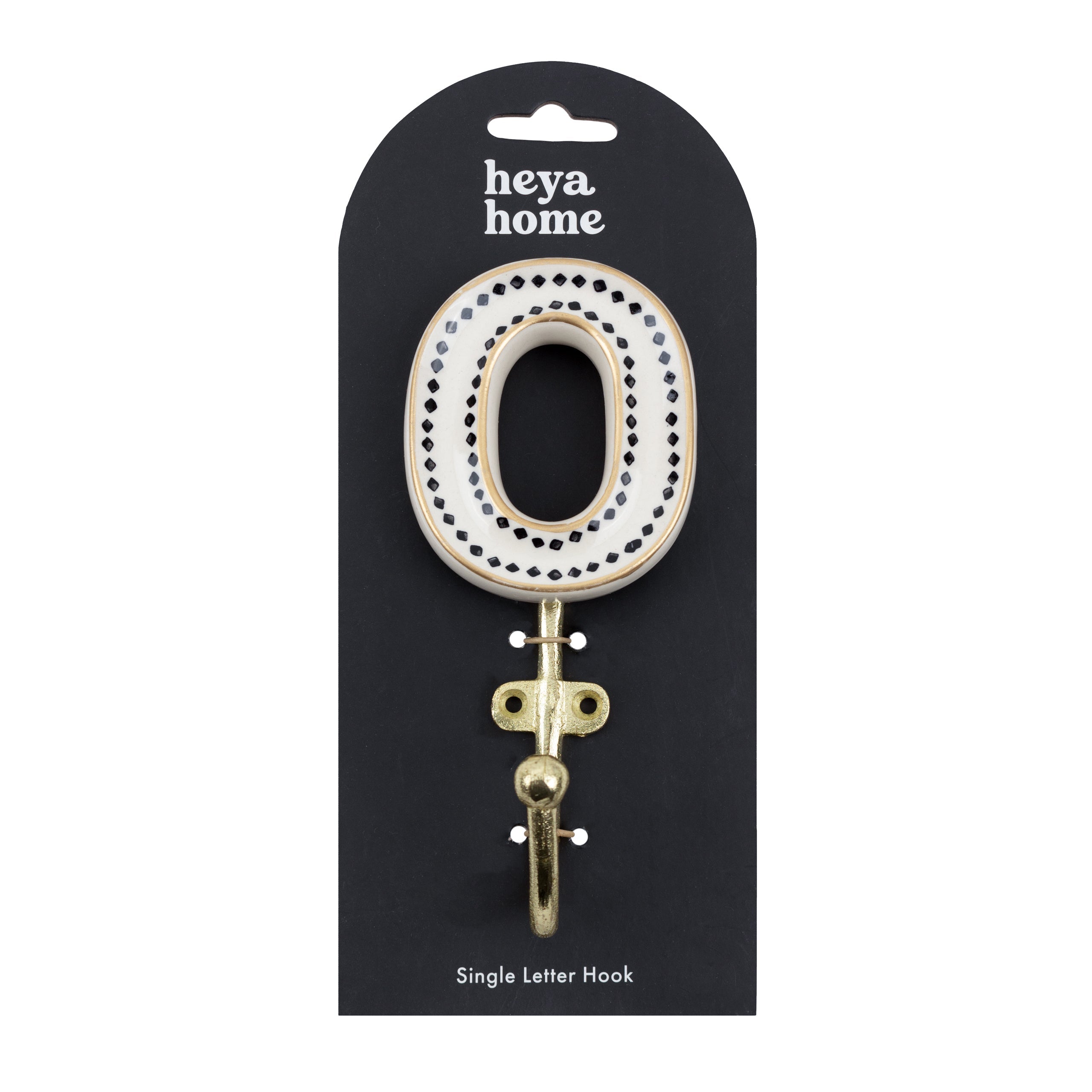 Alphabet O Set of 1 Wall Hooks