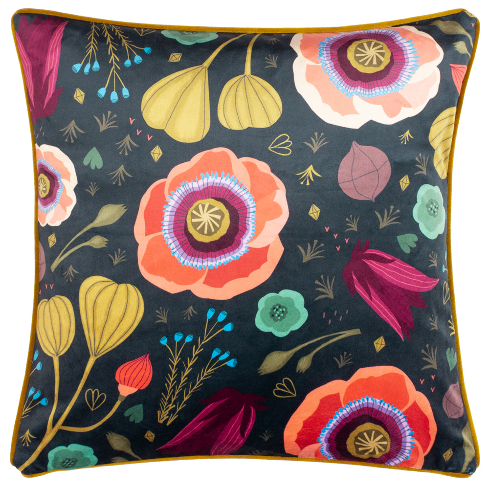 Bright Blooms Illustrated Cushion