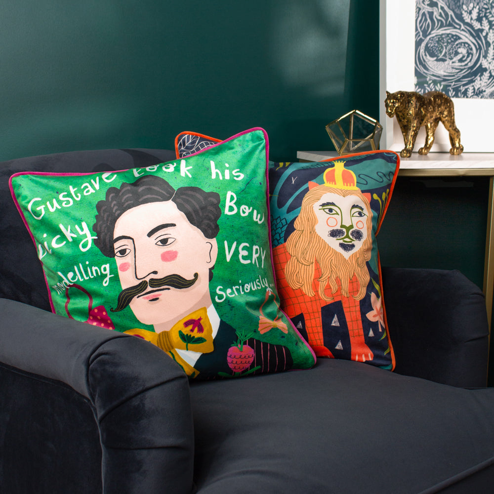 Lion Illustrated Cushion