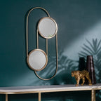 Abstract Double Round Circular Wall Mirror