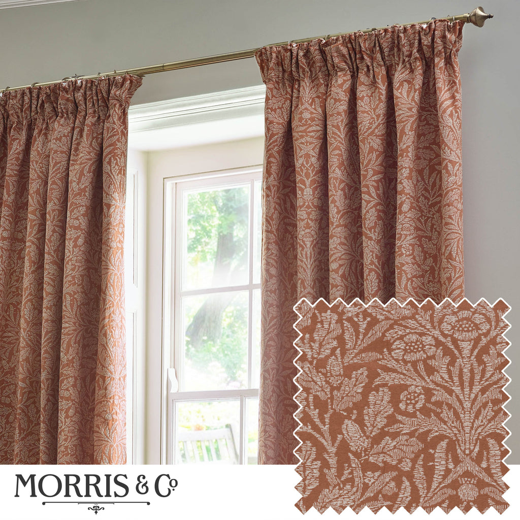 Acorn Tonal Matt Jacquard Pencil Pleat Curtains