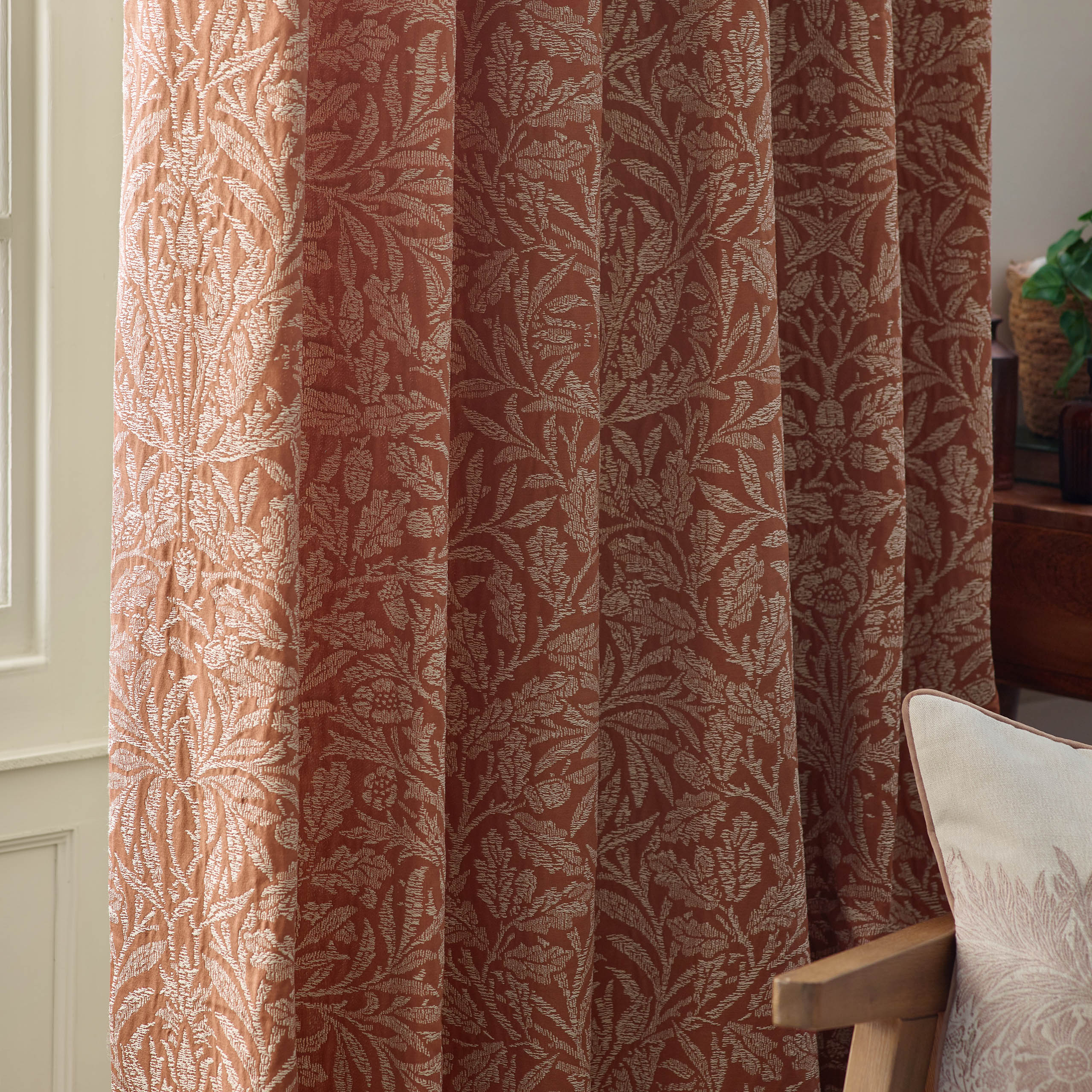 Acorn Tonal Matt Jacquard Pencil Pleat Curtains