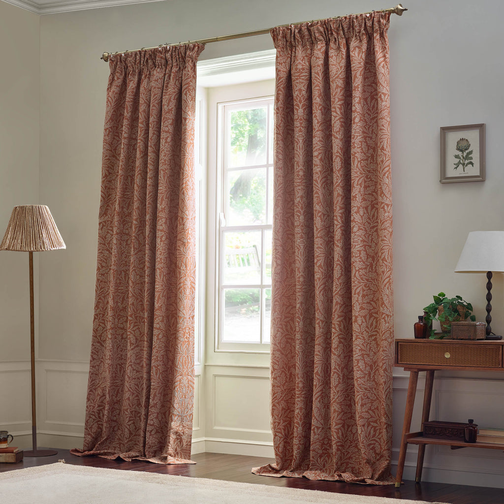 Acorn Tonal Matt Jacquard Pencil Pleat Curtains