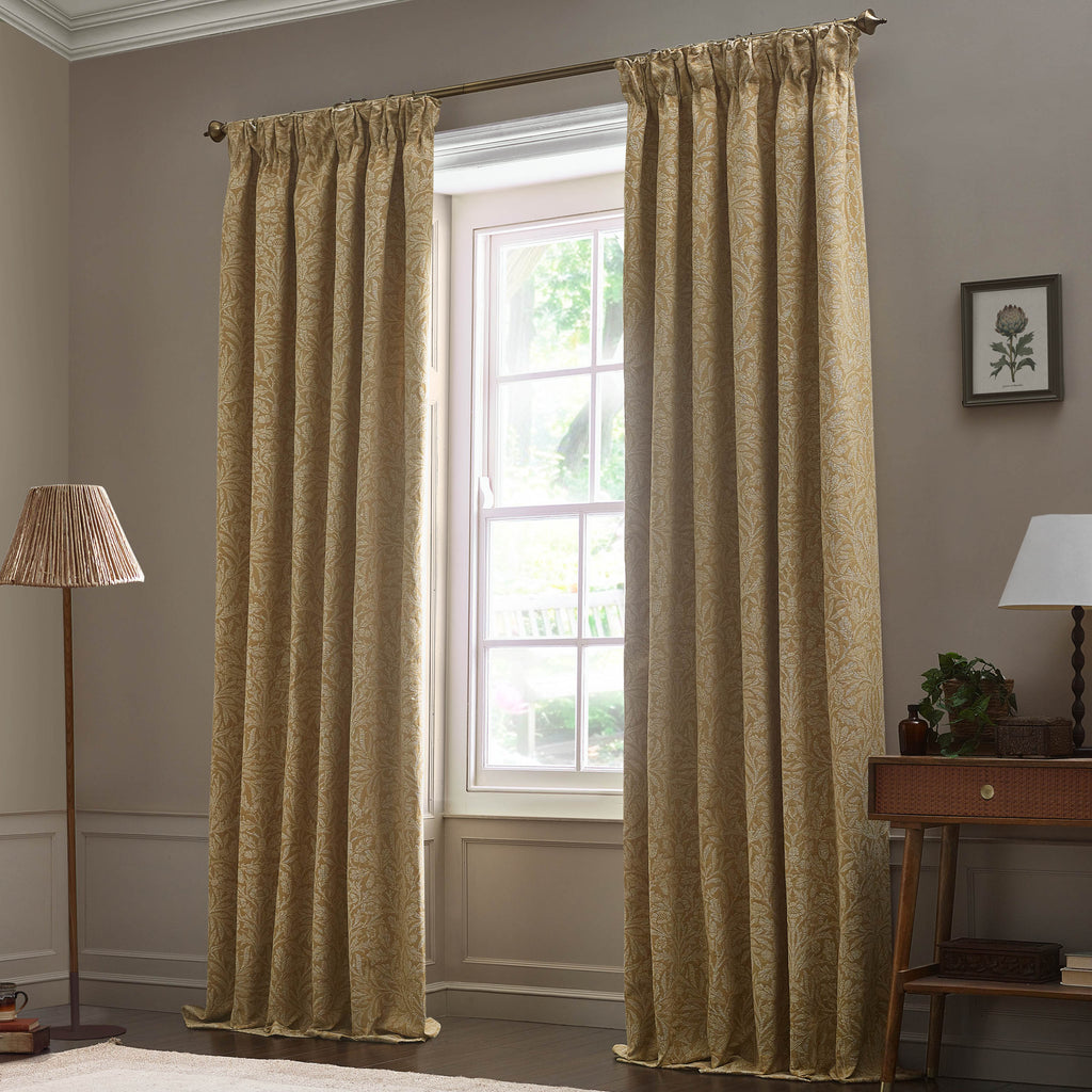 Acorn Tonal Matt Jacquard Pencil Pleat Curtains
